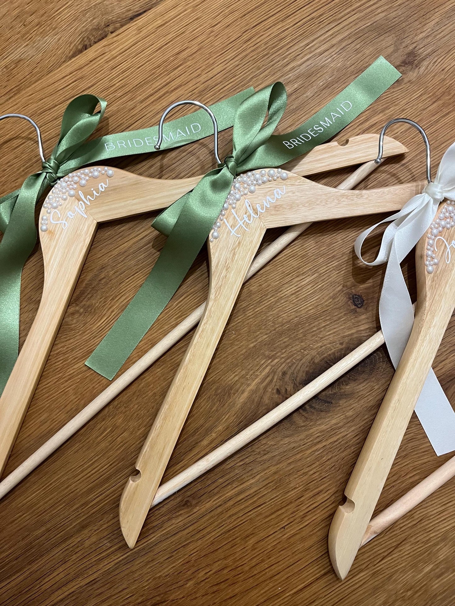 Personalised Pearl embellished Bride / Bridesmaid Hanger