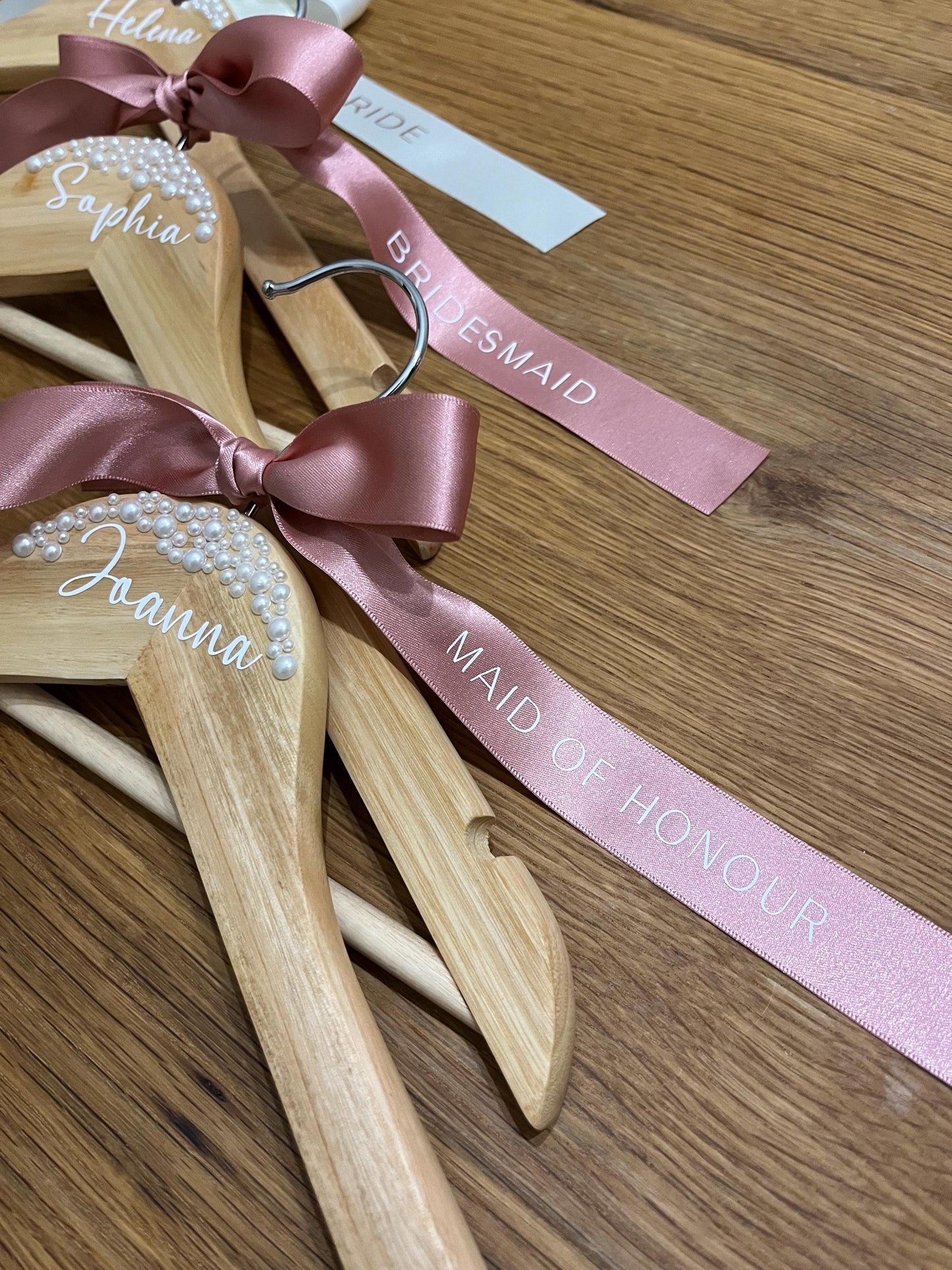Personalised Pearl embellished Bride / Bridesmaid Hanger