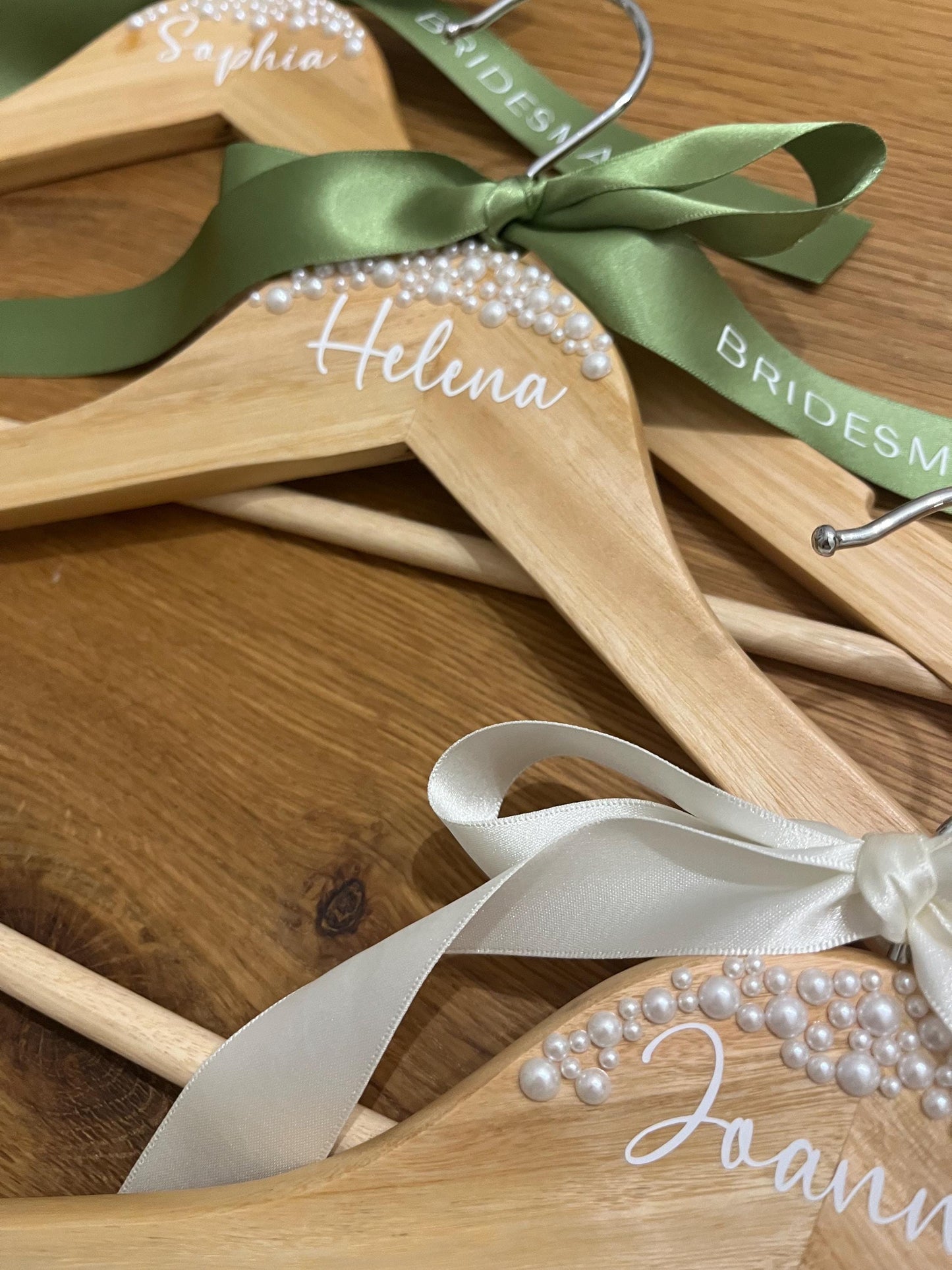 Personalised Pearl embellished Bride / Bridesmaid Hanger