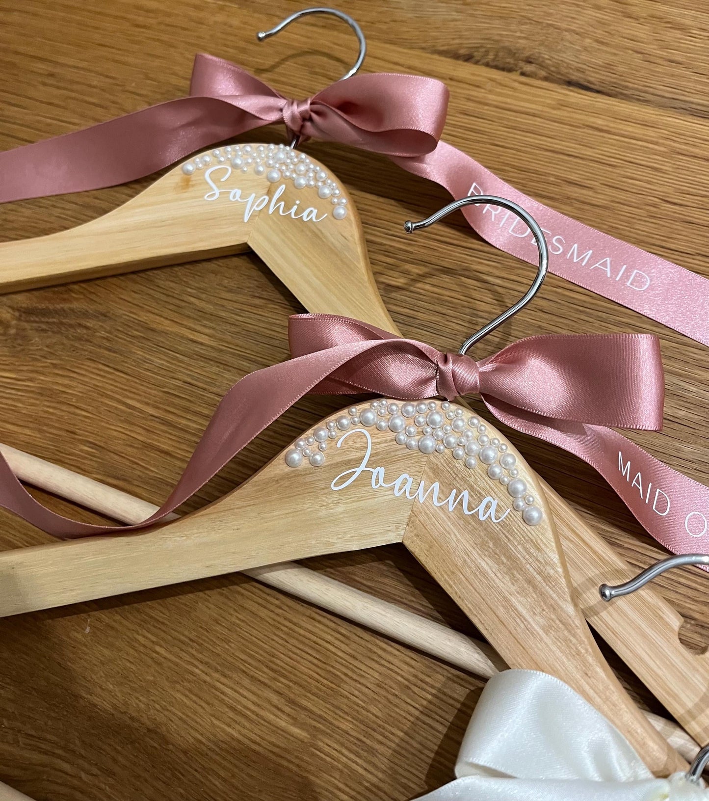 Personalised Pearl embellished Bride / Bridesmaid Hanger