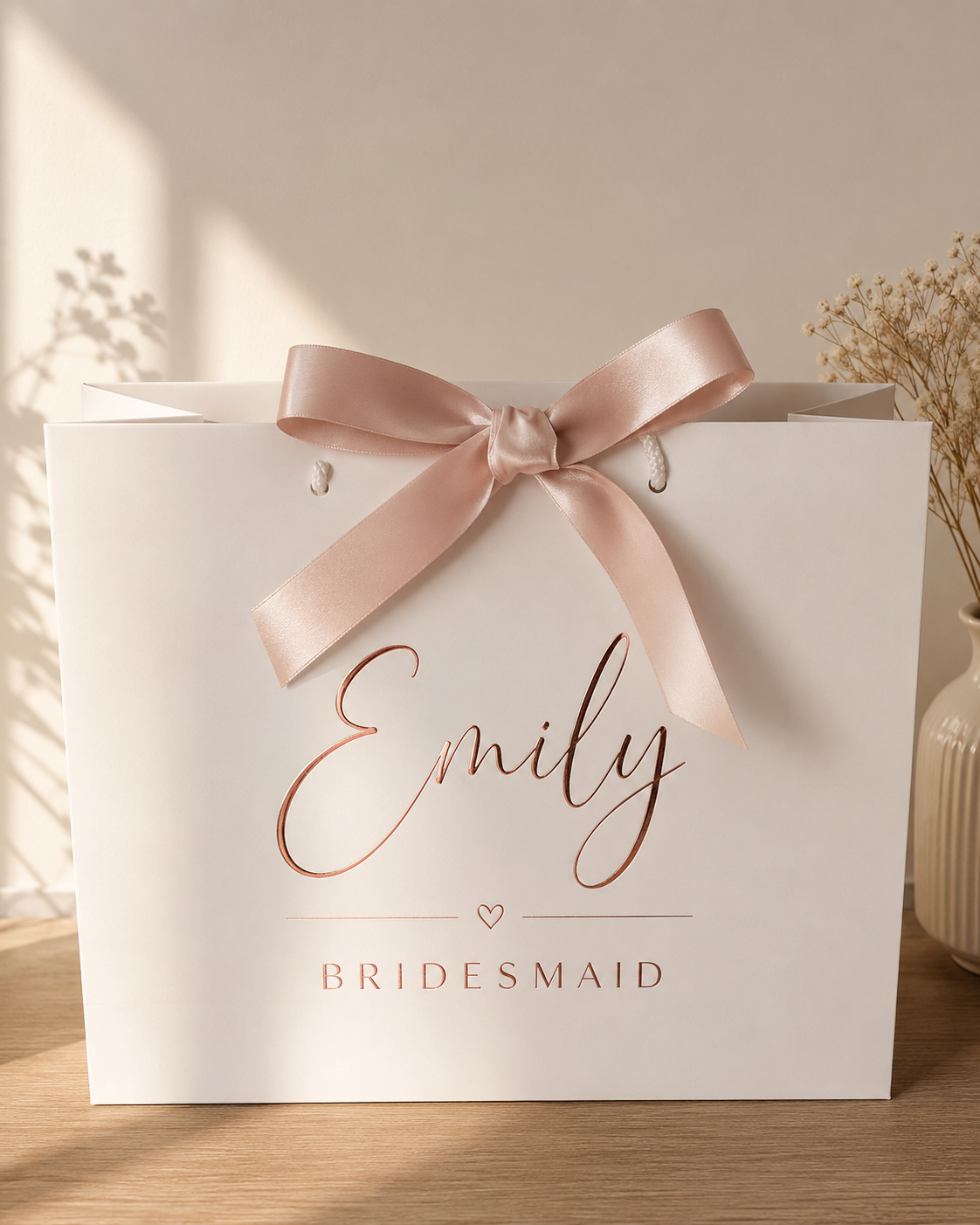Bridesmaid Gift Bag - Heart Design
