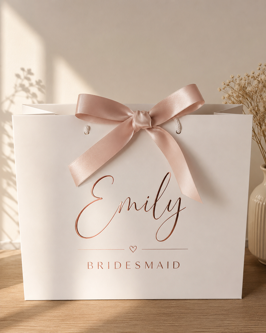 Bridesmaid Gift Bag - Heart Design