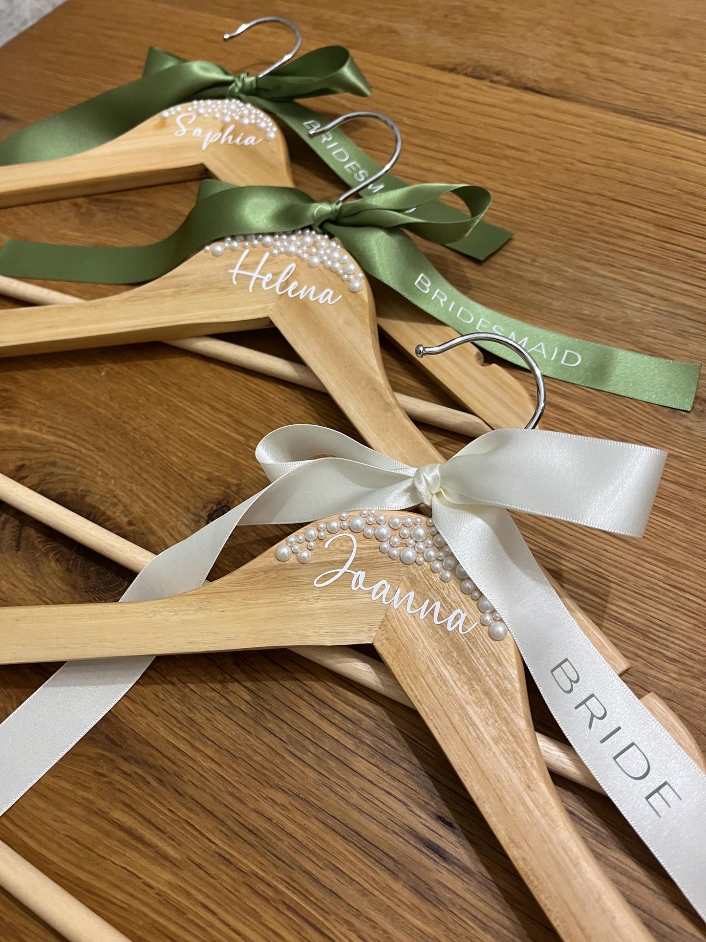 Personalised Pearl embellished Bride / Bridesmaid Hanger