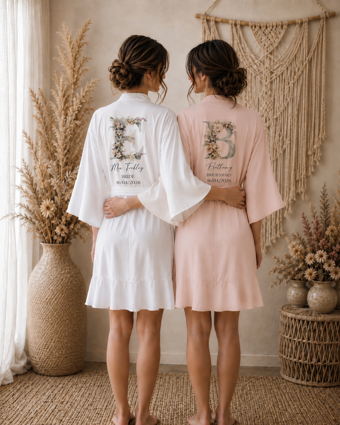 Ruffle Satin Robes - Design