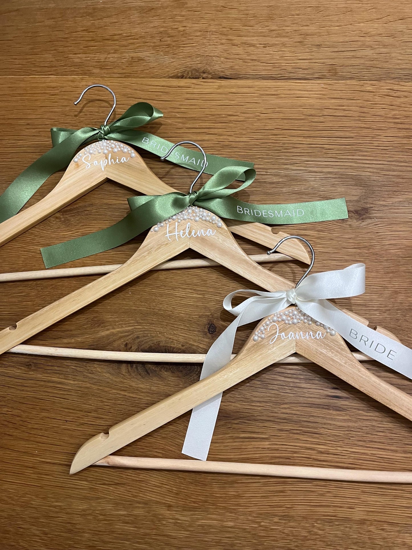 Personalised Pearl embellished Bride / Bridesmaid Hanger