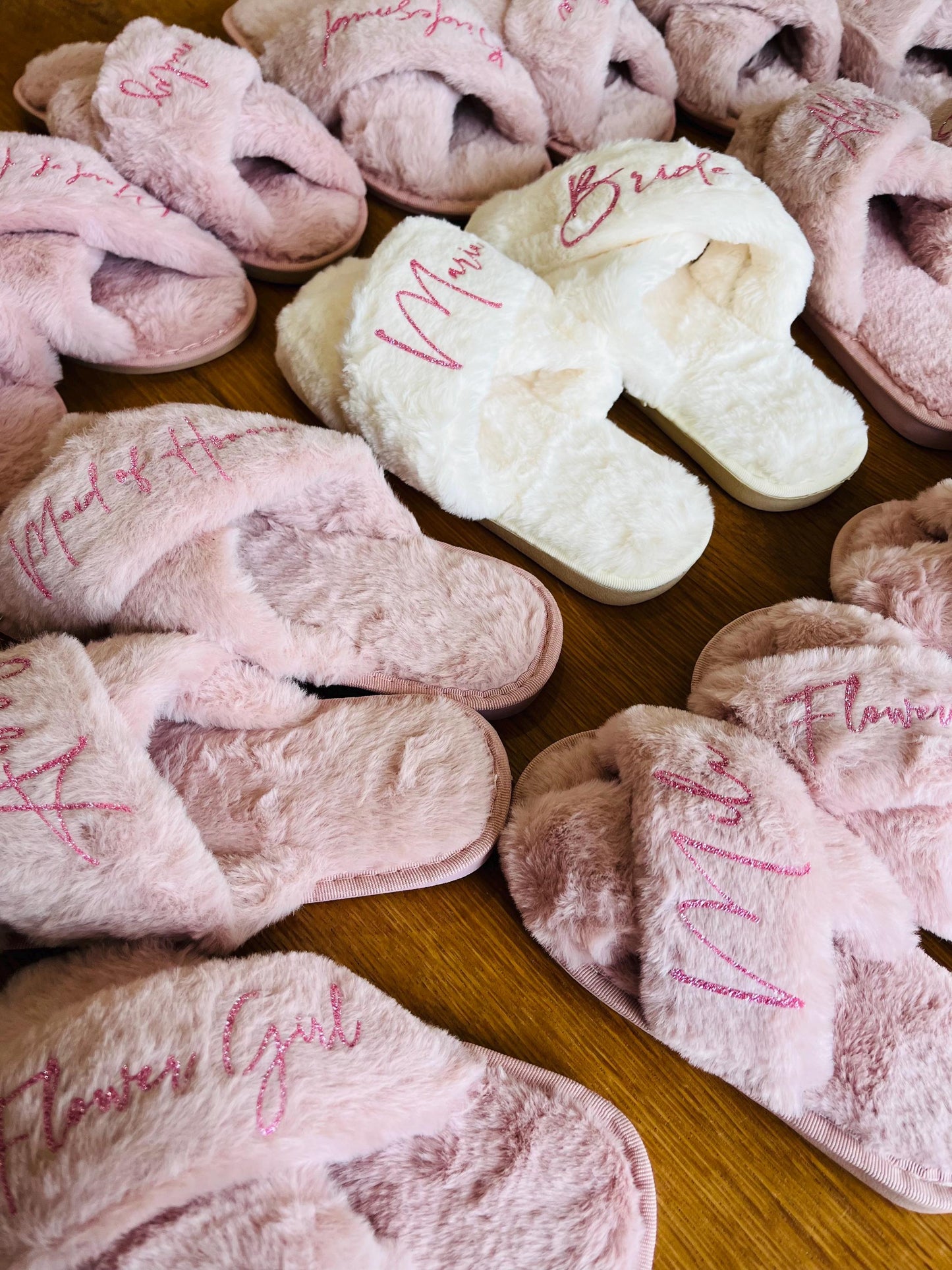 Luxury Bridesmaid Cross Over Slippers