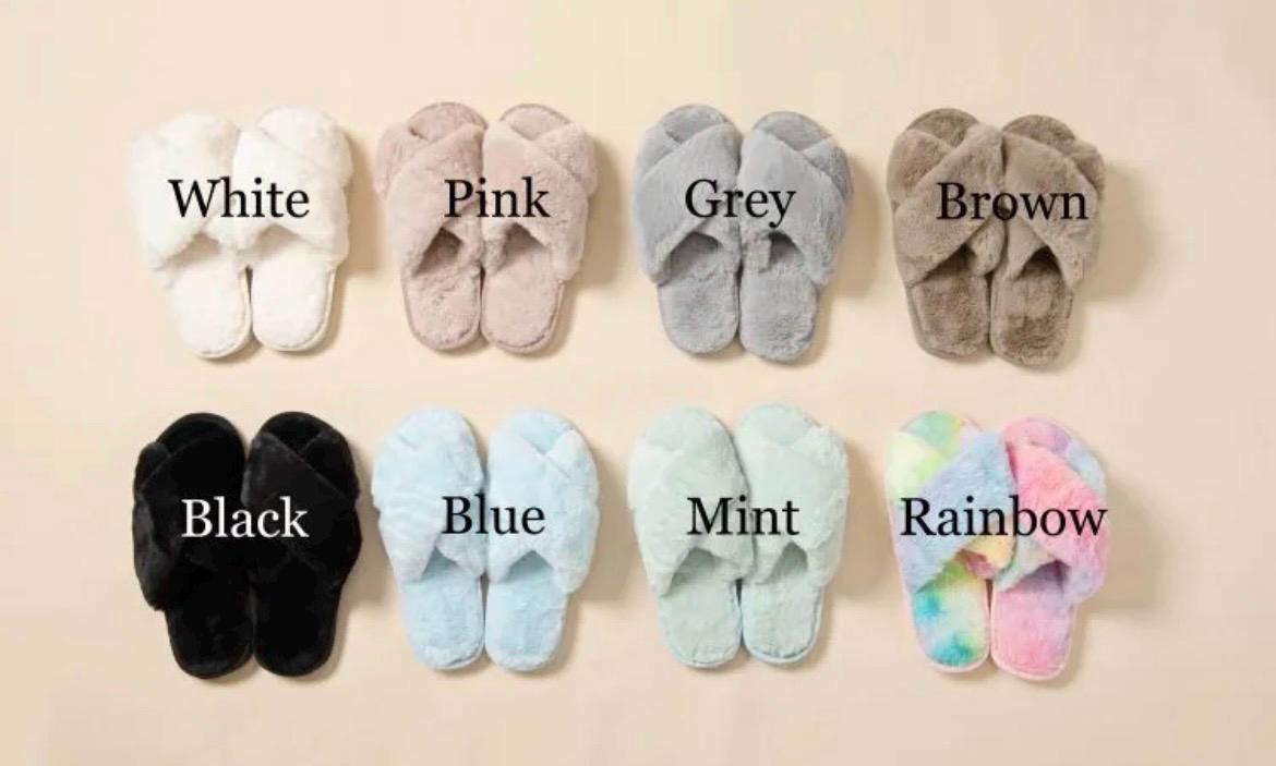 Luxury Bridesmaid Cross Over Slippers