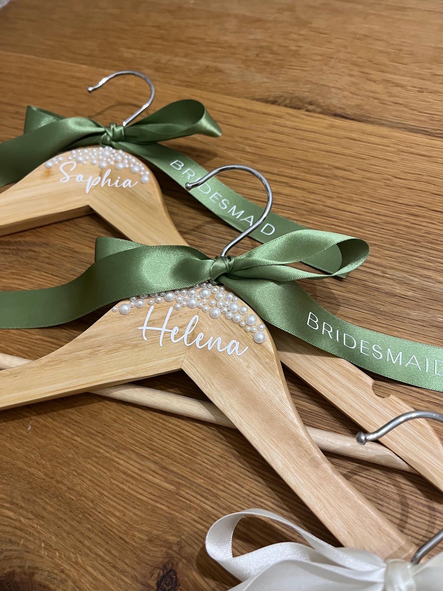 Personalised Pearl embellished Bride / Bridesmaid Hanger