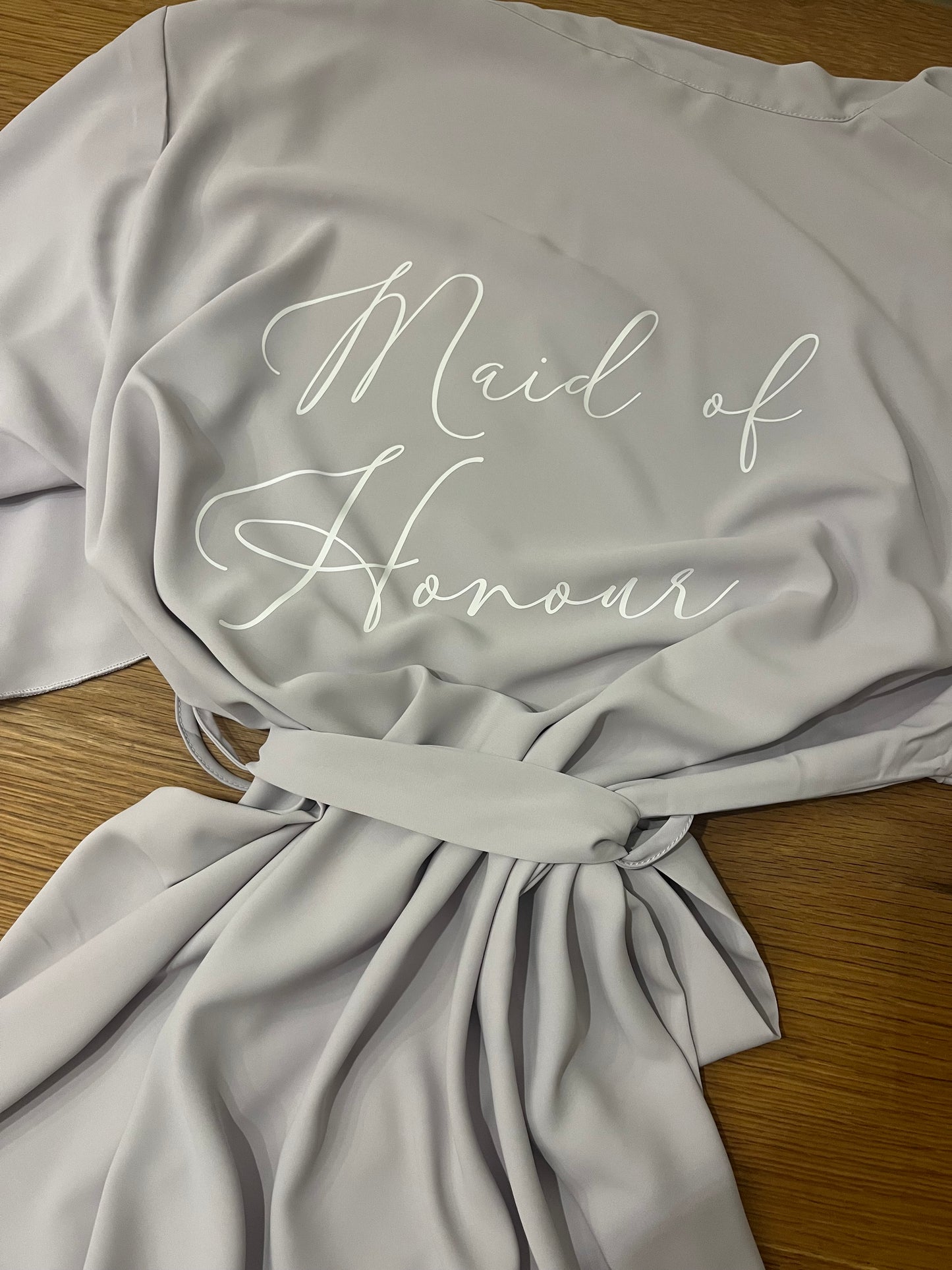 Lilac Ruffle Bridesmaid Robes - Bridesmaid personalised Robe - Maid of honour robe - Bride robe - Pastel Robe - Satin Robe