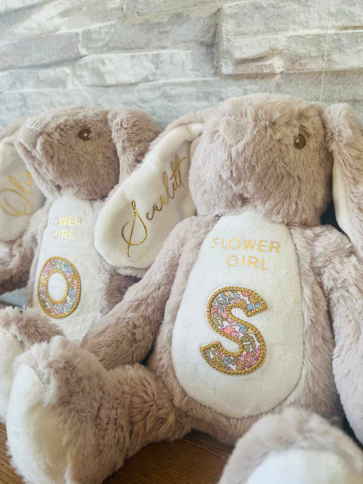 Flower Girl Bunny - with Embroidered Patch