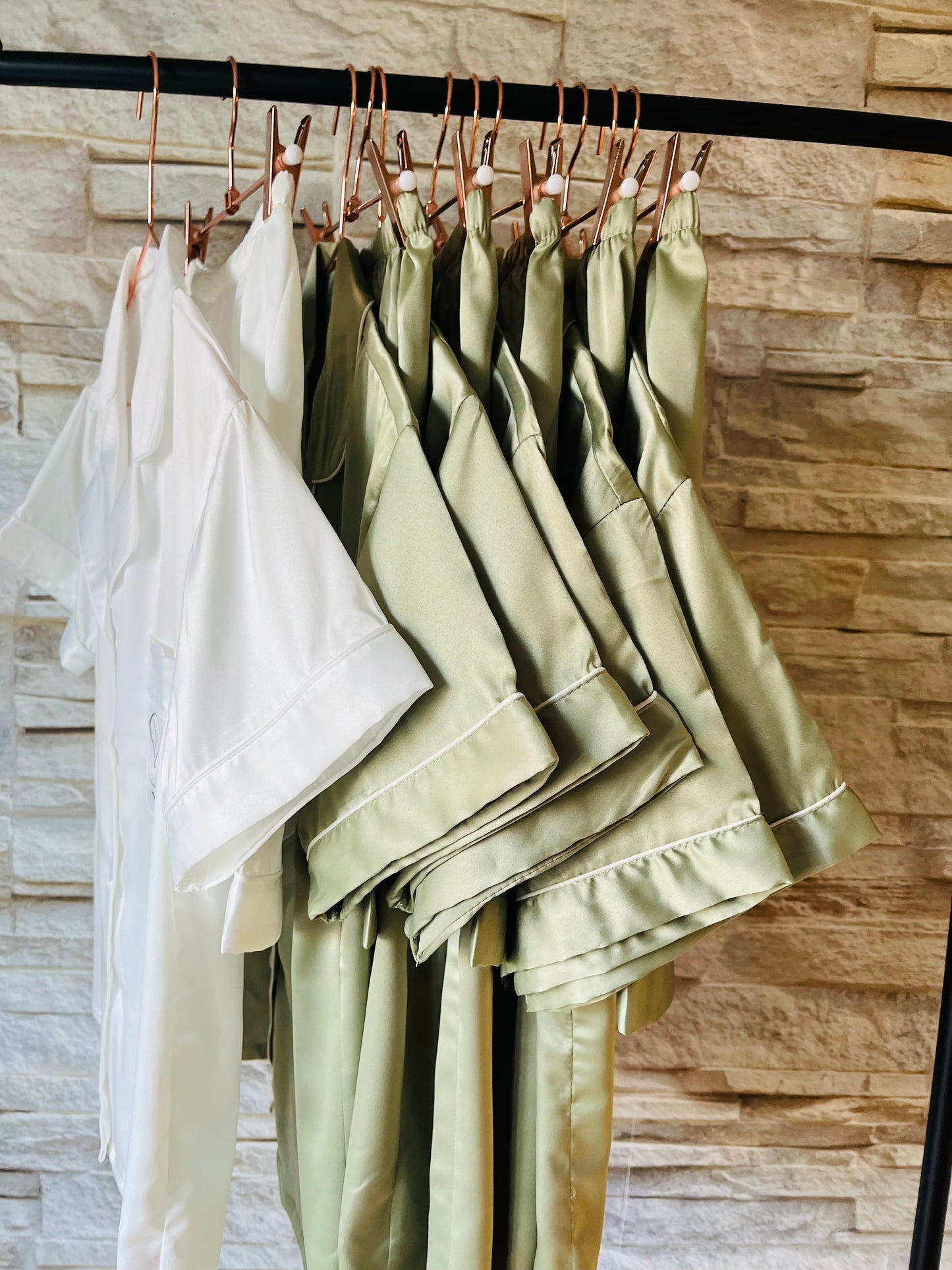 Bridesmaid Soft Satin Pjs - Text Design