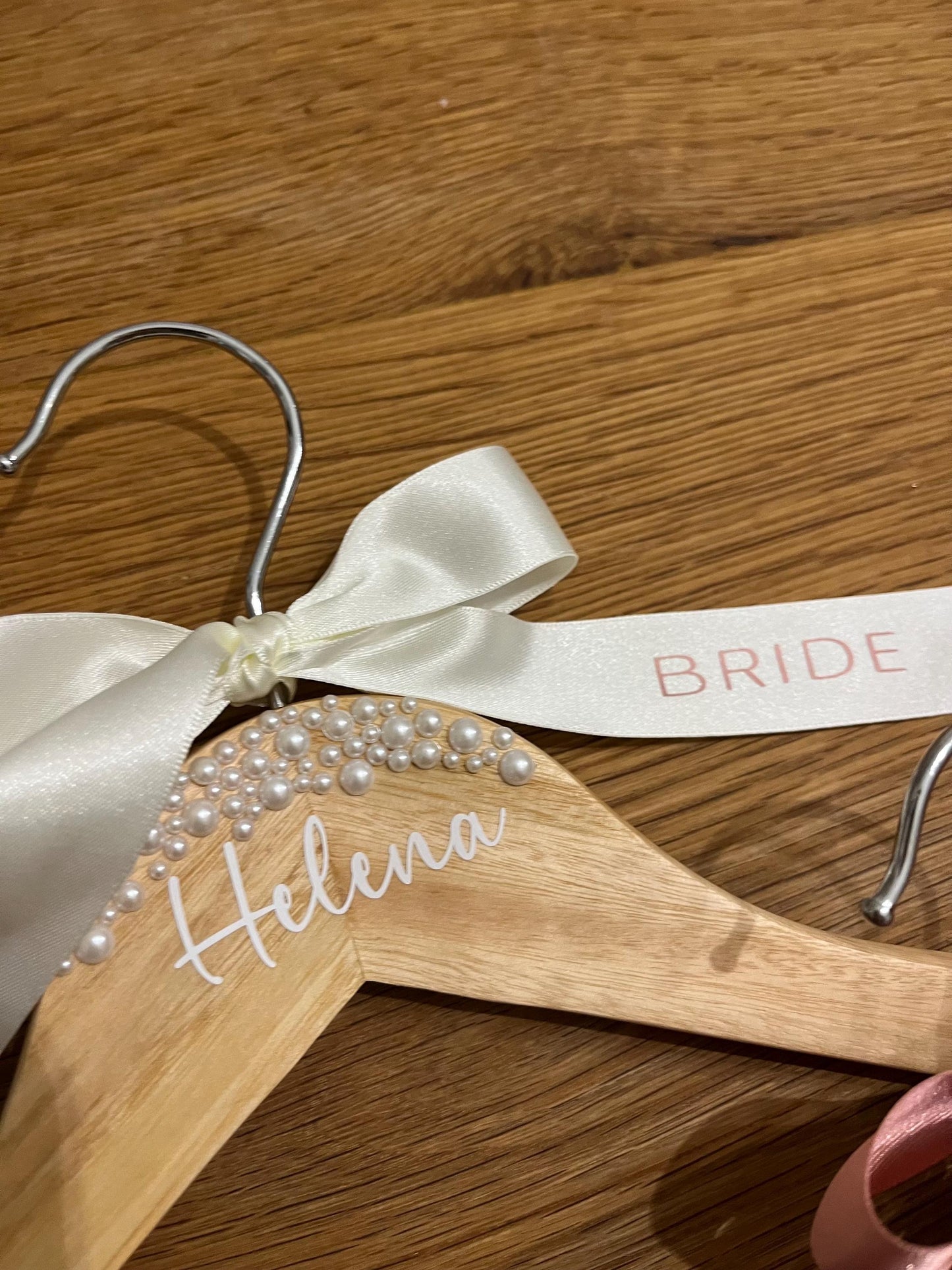 Personalised Pearl embellished Bride / Bridesmaid Hanger