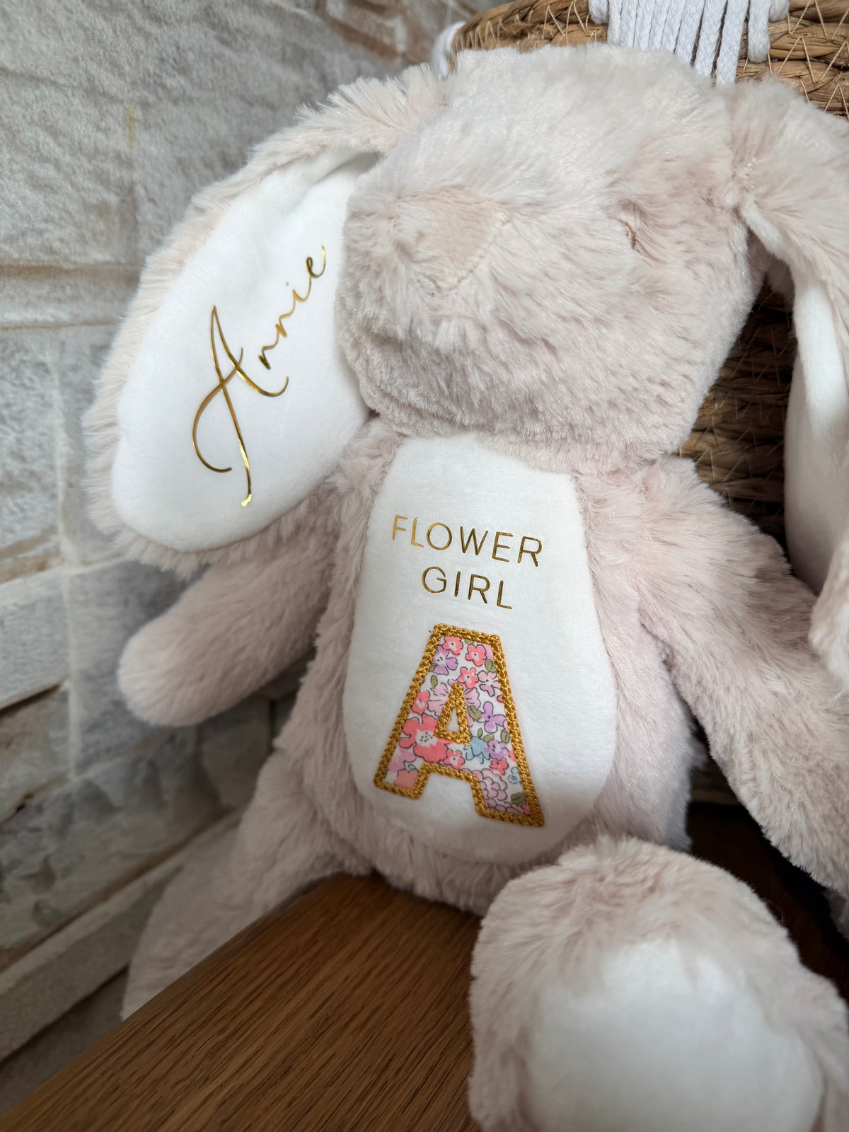 Personalised Flower Girl Bunny | Wedding Gift