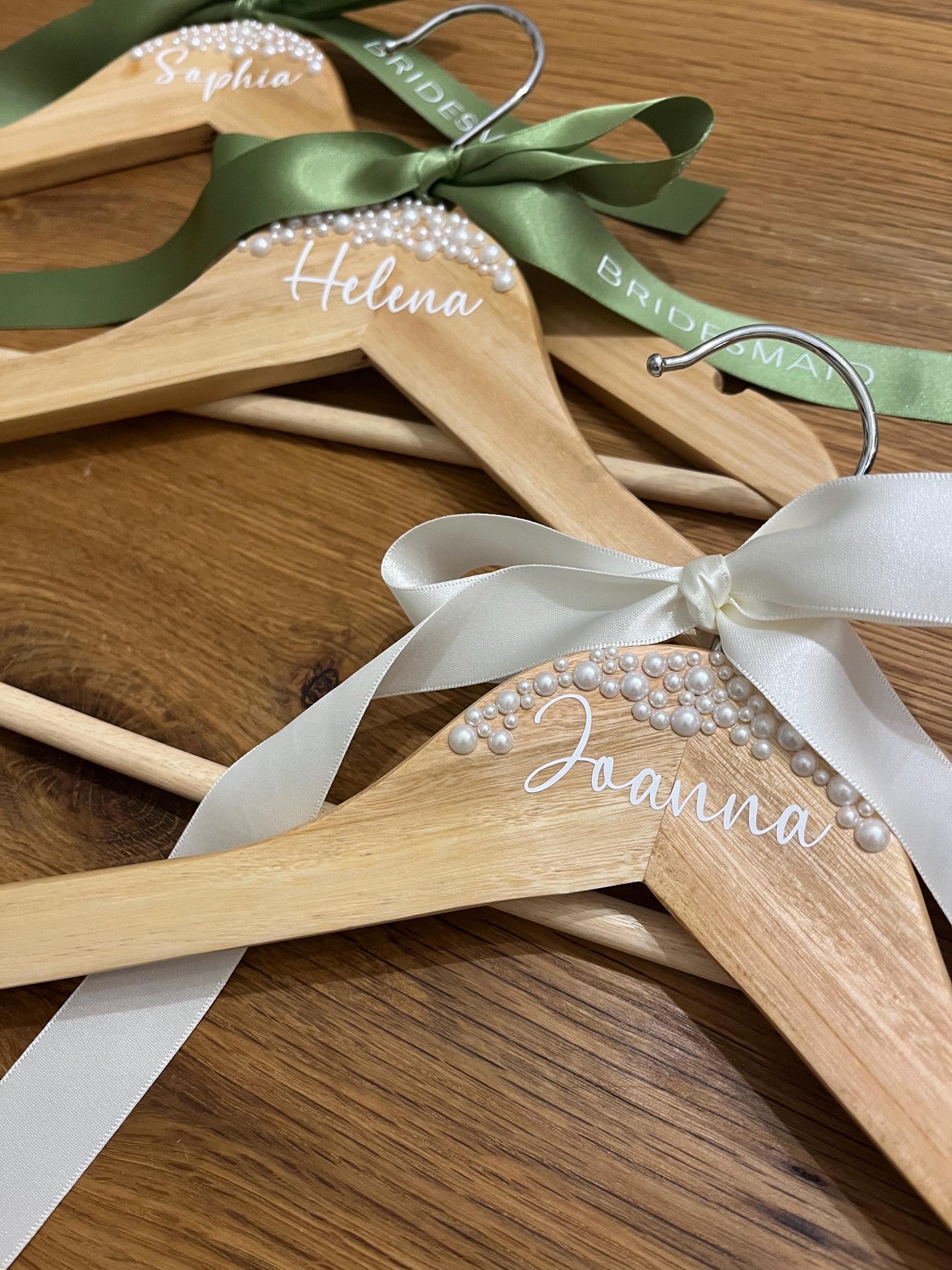 Personalised Pearl embellished Bride / Bridesmaid Hanger
