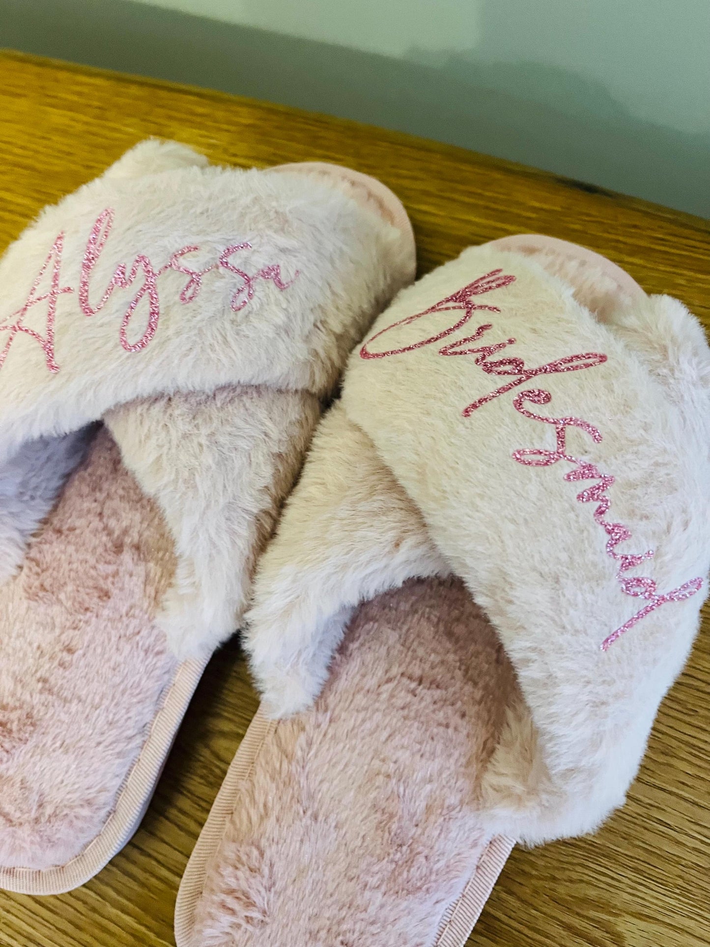 Luxury Bridesmaid Cross Over Slippers