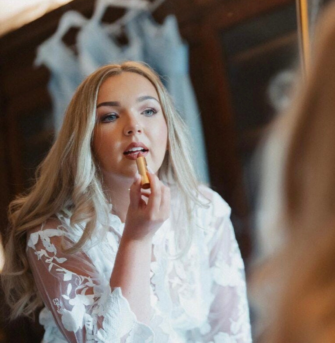 Personalised Lace Style Bride Robe - With Inner Soft Slip