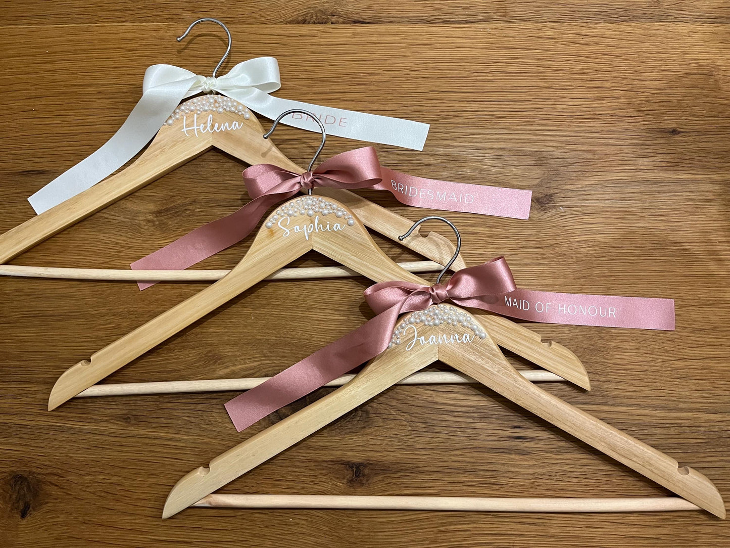 Personalised Pearl embellished Bride / Bridesmaid Hanger