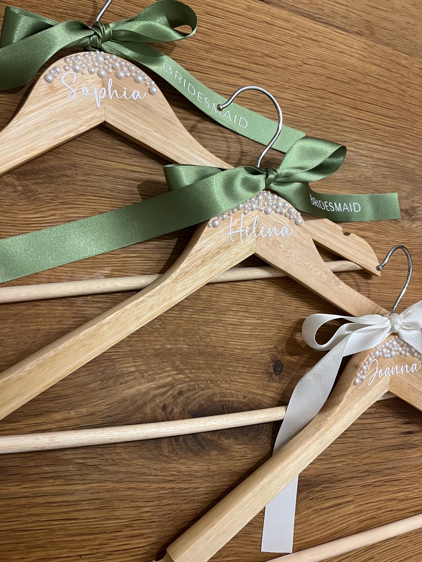 Personalised Pearl embellished Bride / Bridesmaid Hanger