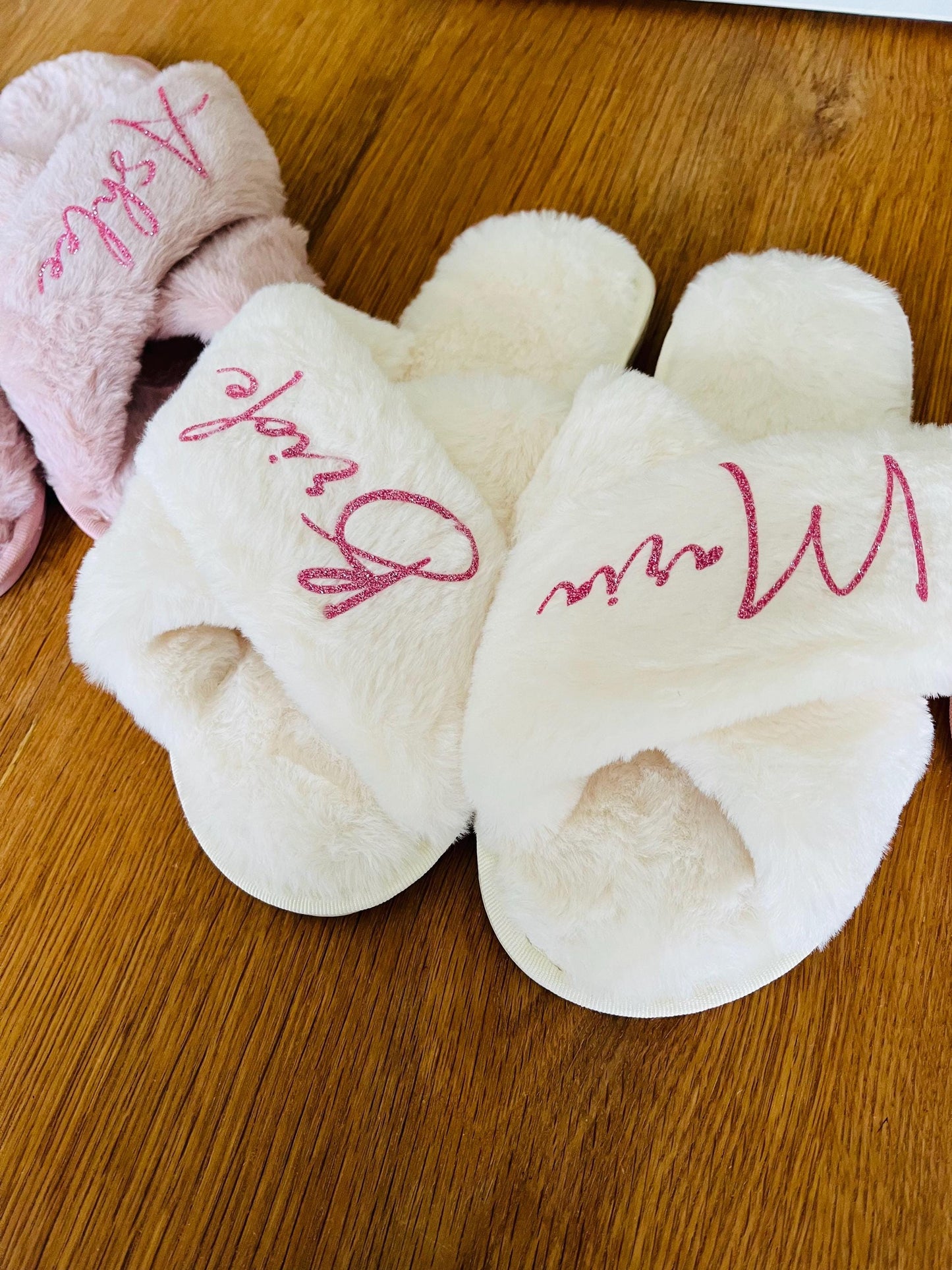 Luxury Bridesmaid Cross Over Slippers