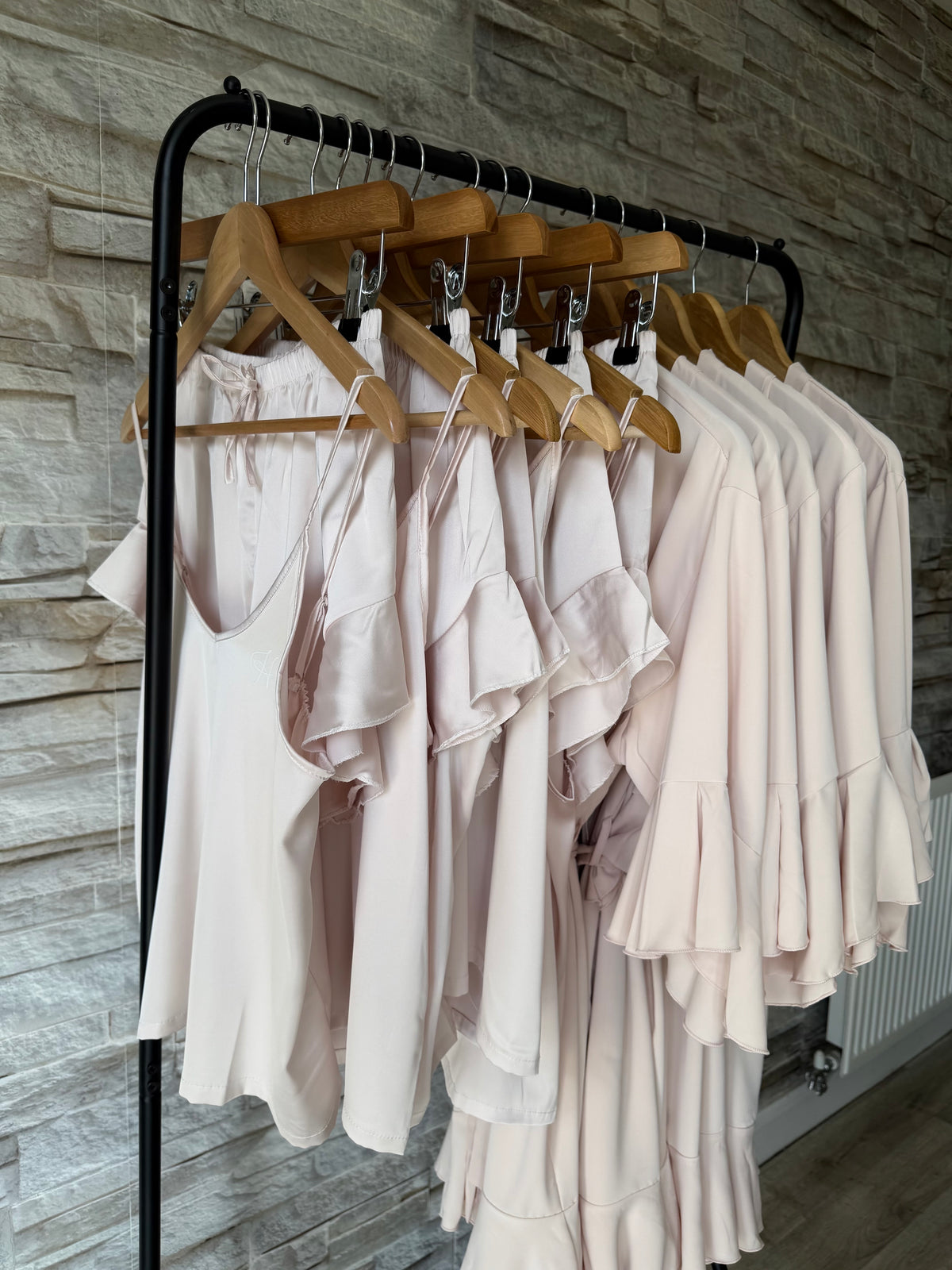 Personalised Ruffle Bridesmaid Robe | Satin Bride Wedding Dressing Gown