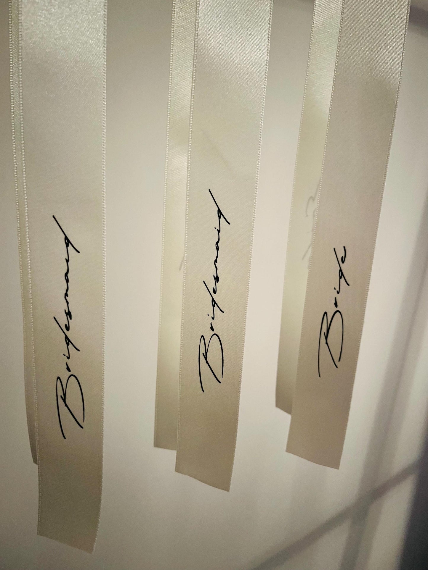 Personalised FRENCH Blue  Ribbon For Bridesmaid Champagne Coupe Glass