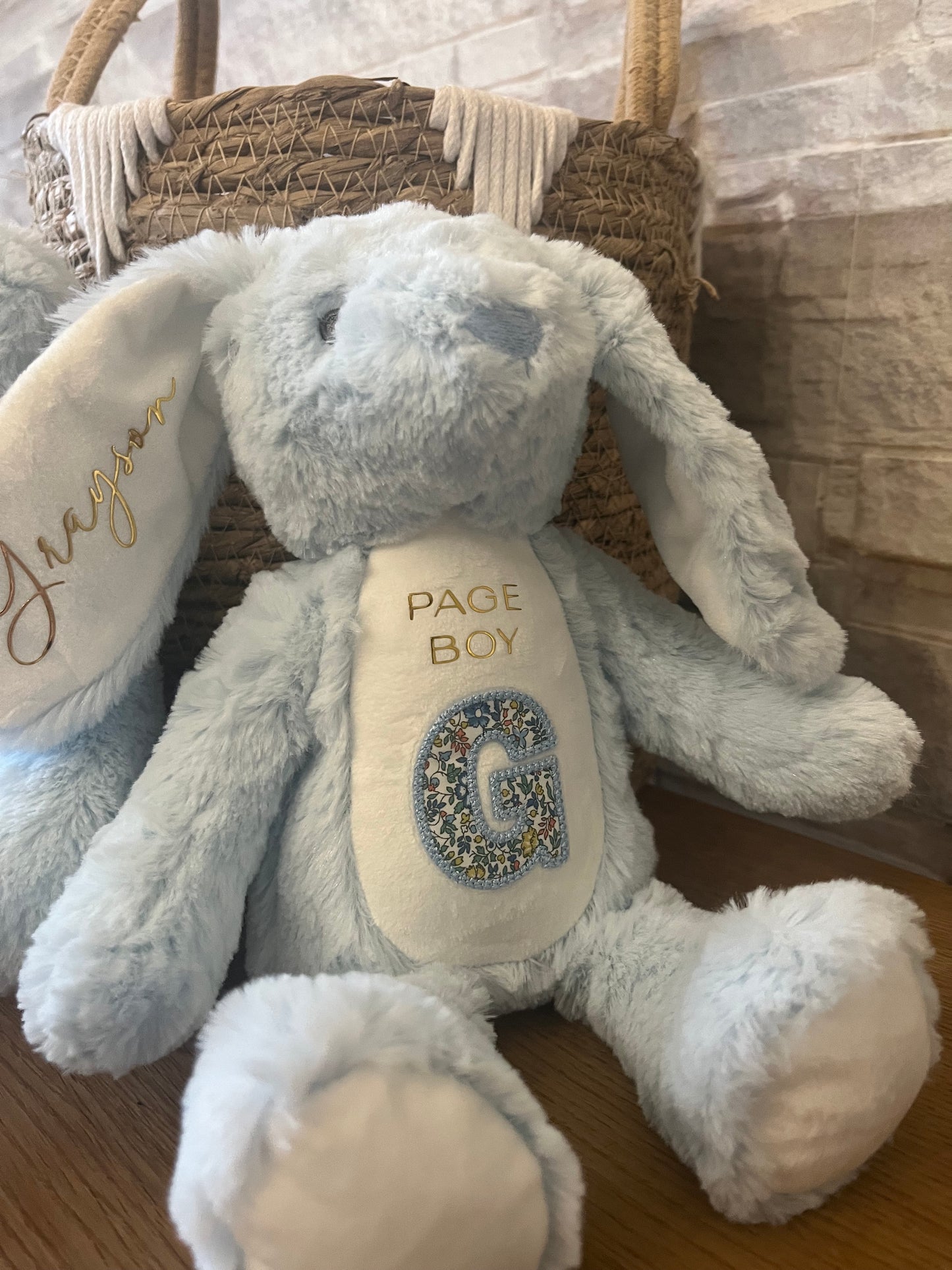 Page Boy Bunny - with Embroidered Patch