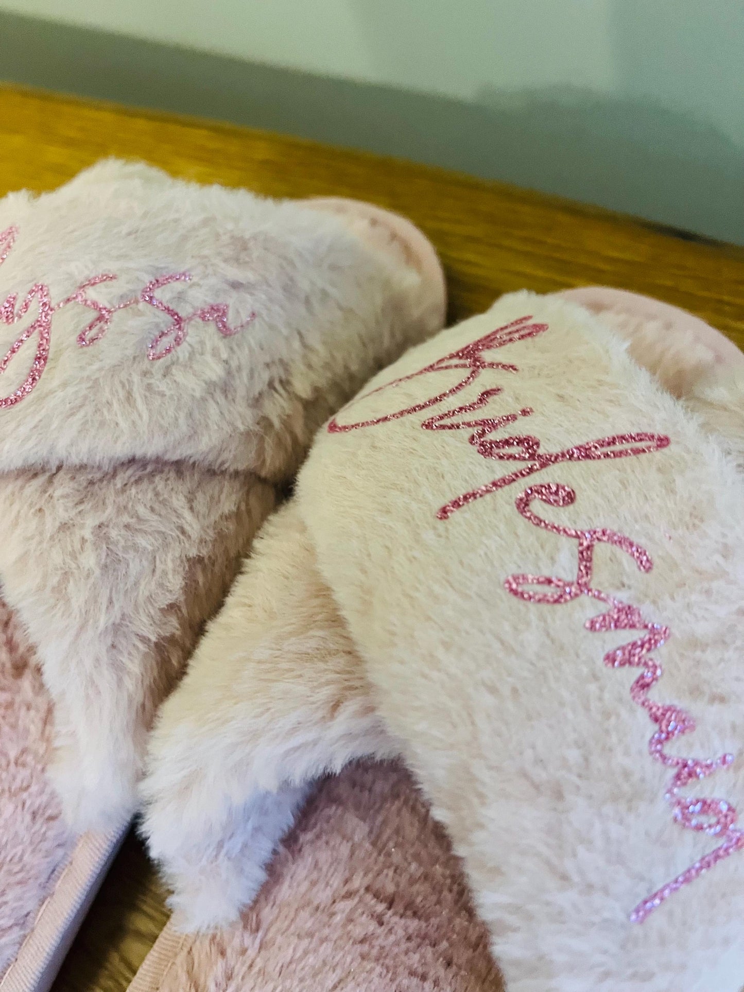 Luxury Bridesmaid Cross Over Slippers