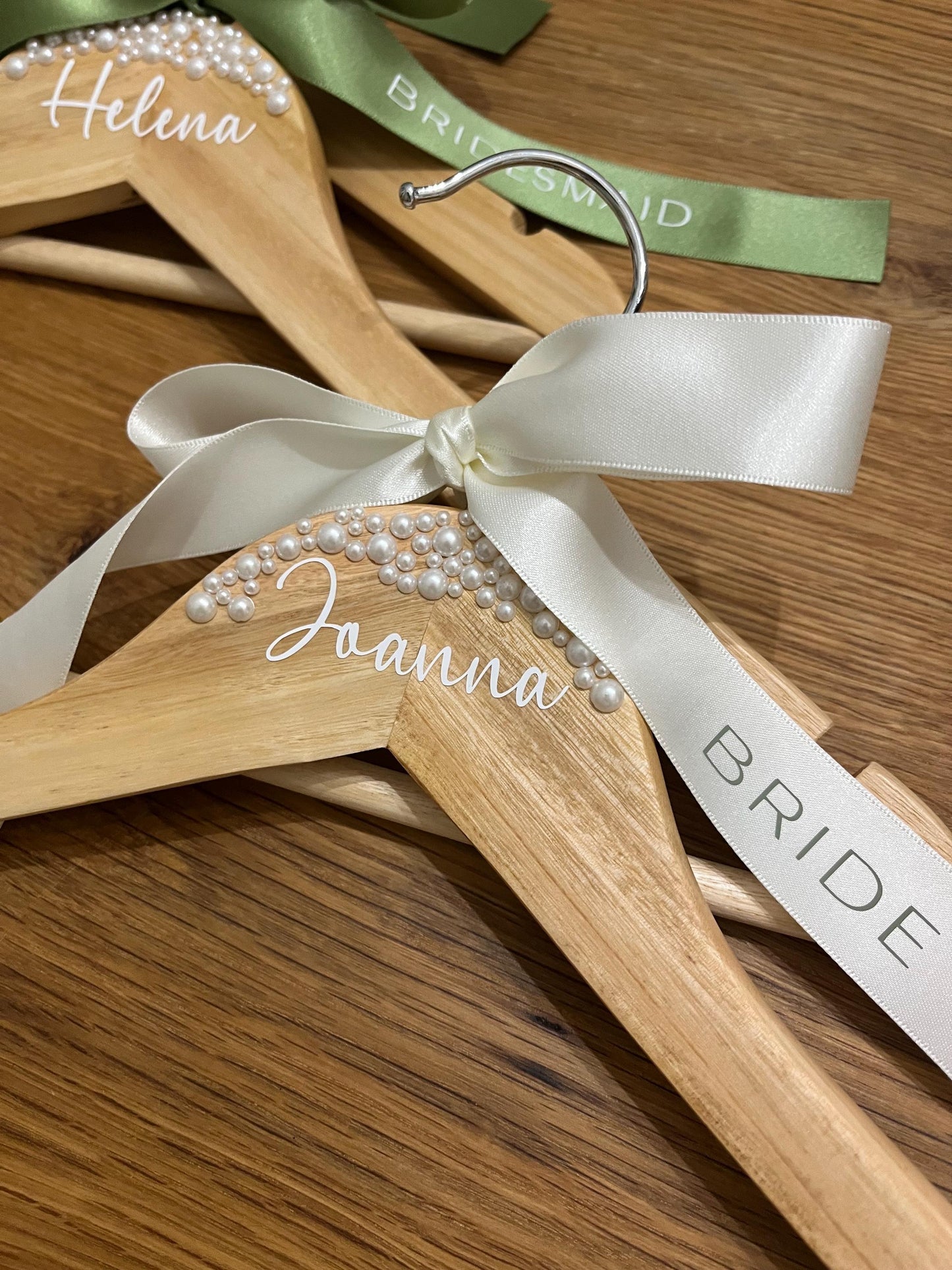 Personalised Pearl embellished Bride / Bridesmaid Hanger