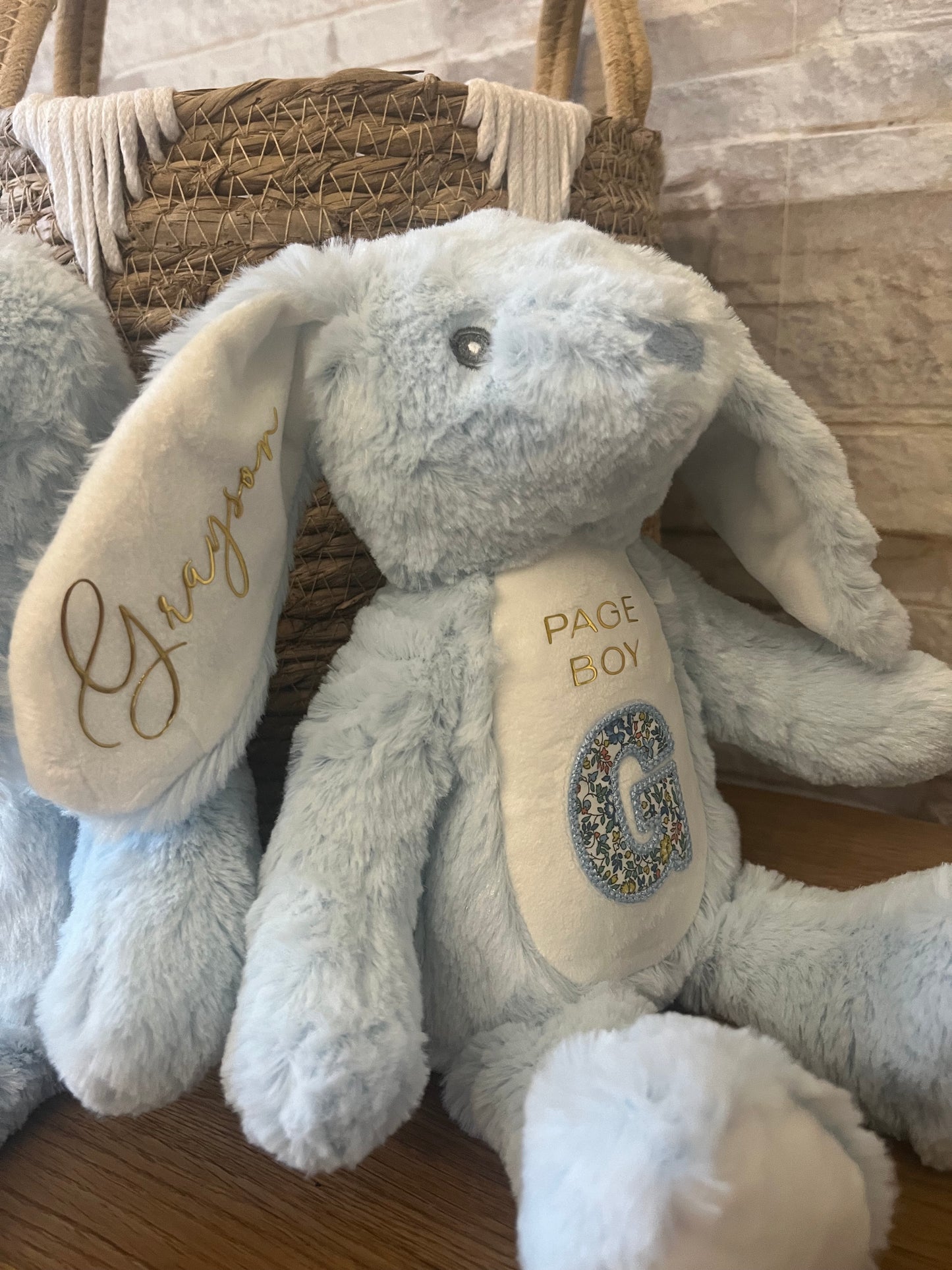 Page Boy Bunny - with Embroidered Patch