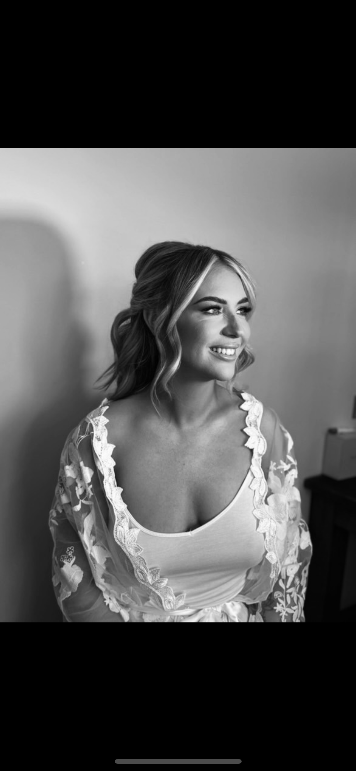 Personalised Lace Bridal Robe - with Inner Slip