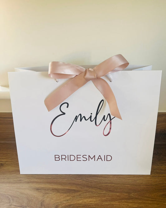 White Personalised Gift Bags