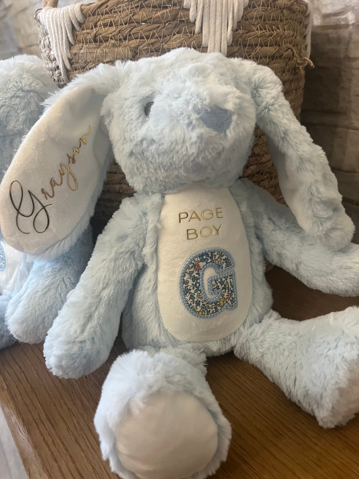 Page Boy Bunny - with Embroidered Patch