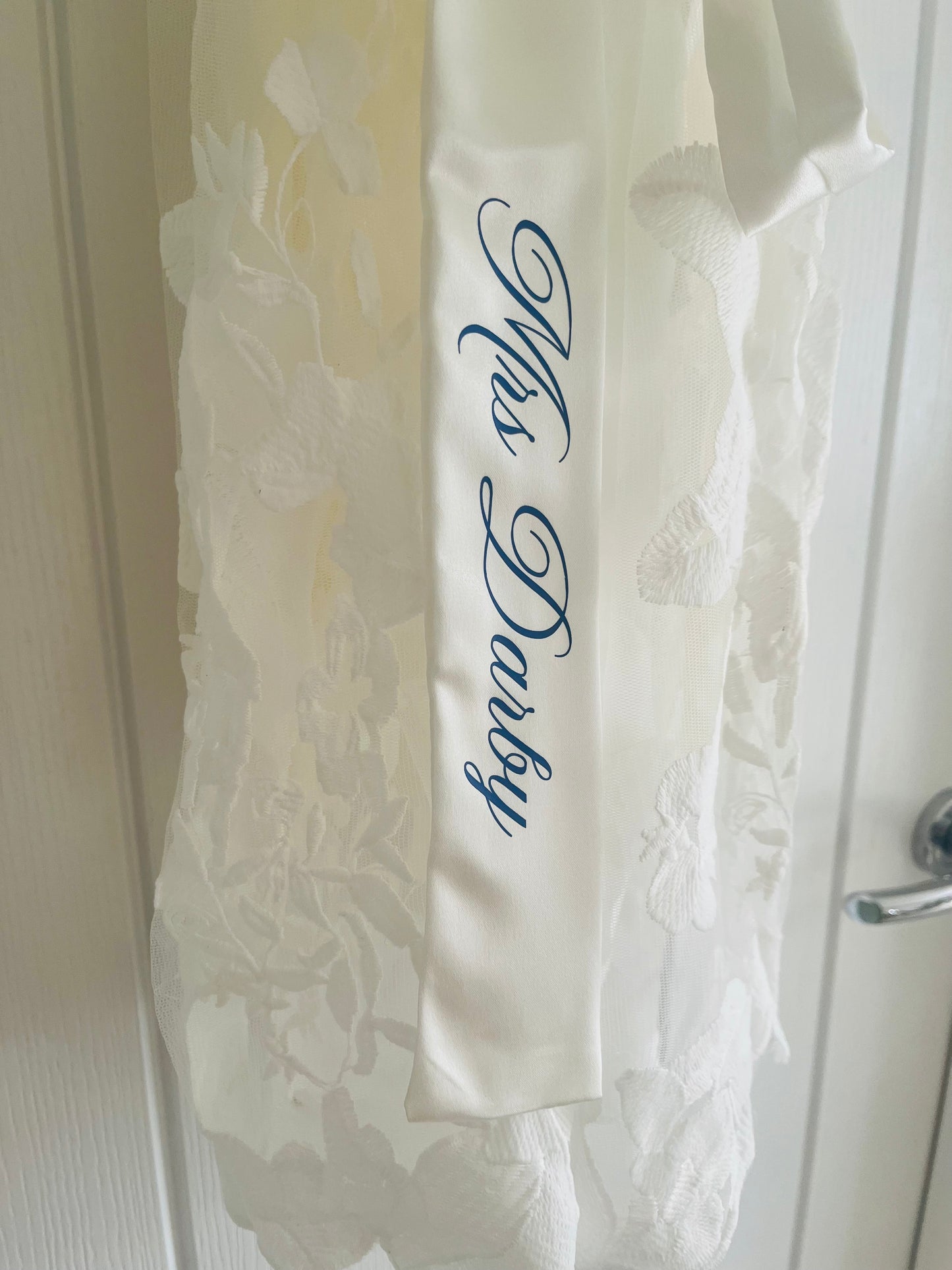 Personalised Lace Bridal Robe - with Inner Slip