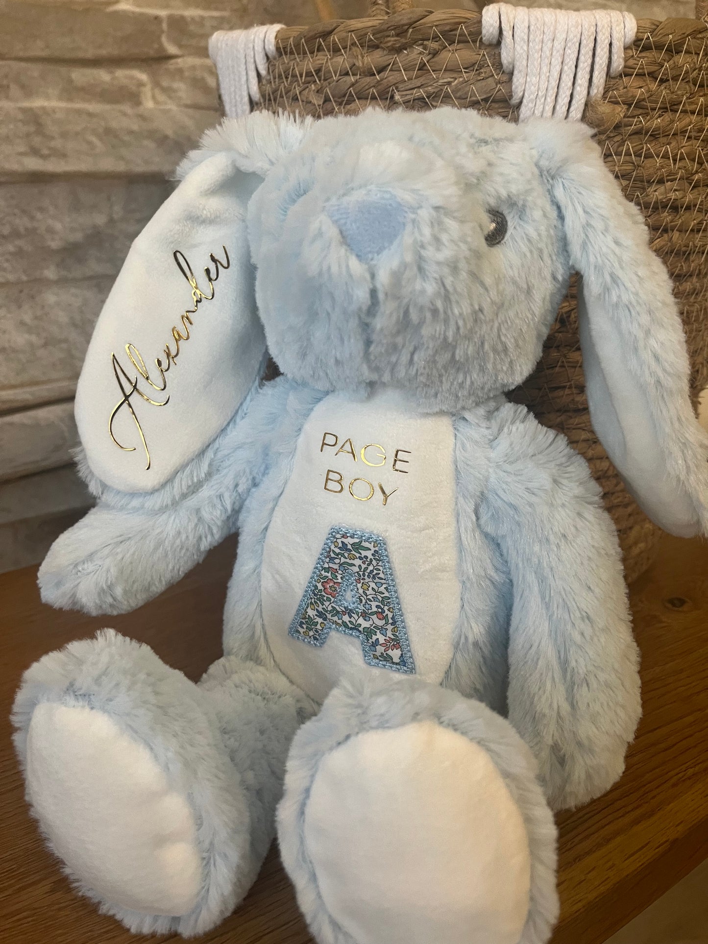Page Boy Bunny - with Embroidered Patch