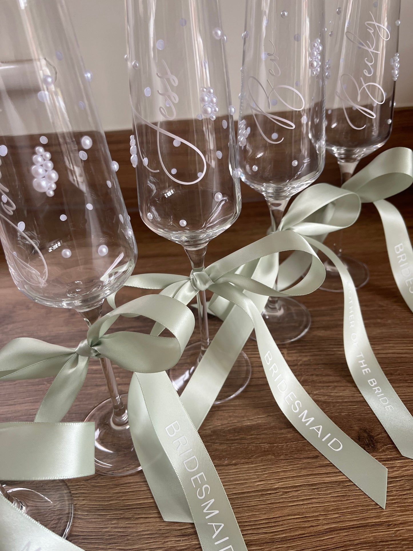 Personalised Bridesmaid Flute Glass