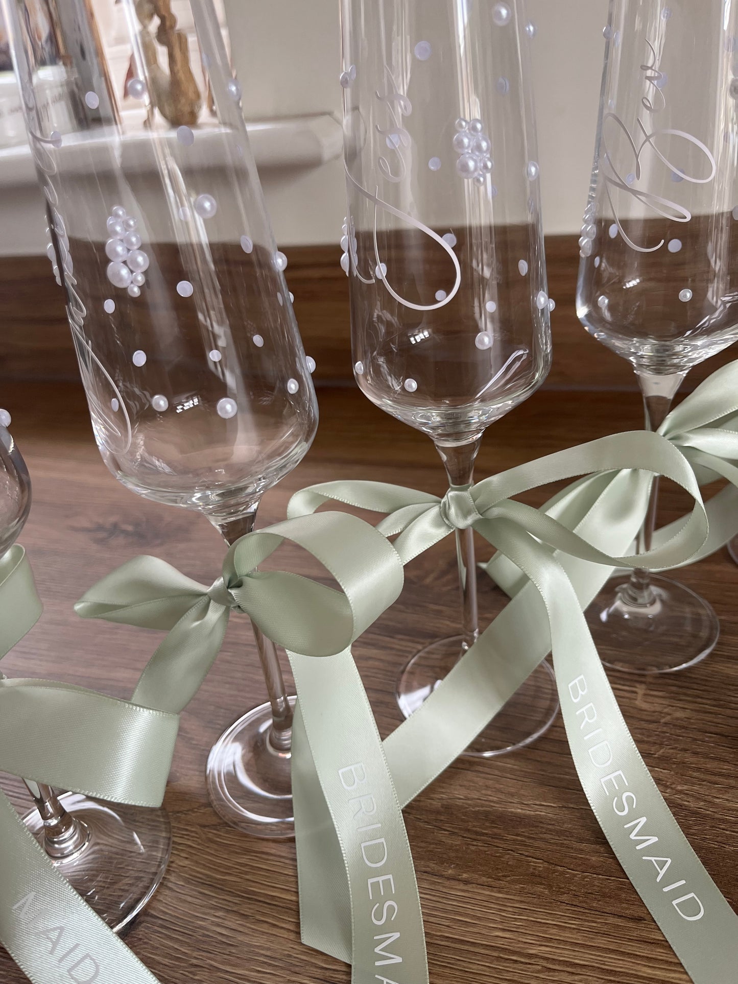 Personalised Bridesmaid Flute Glass