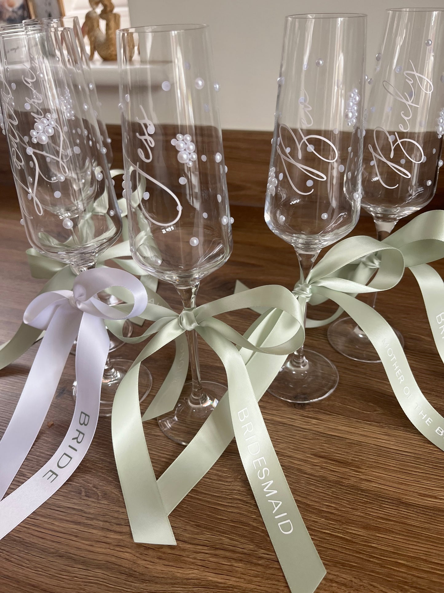 Personalised Bridesmaid Flute Glass