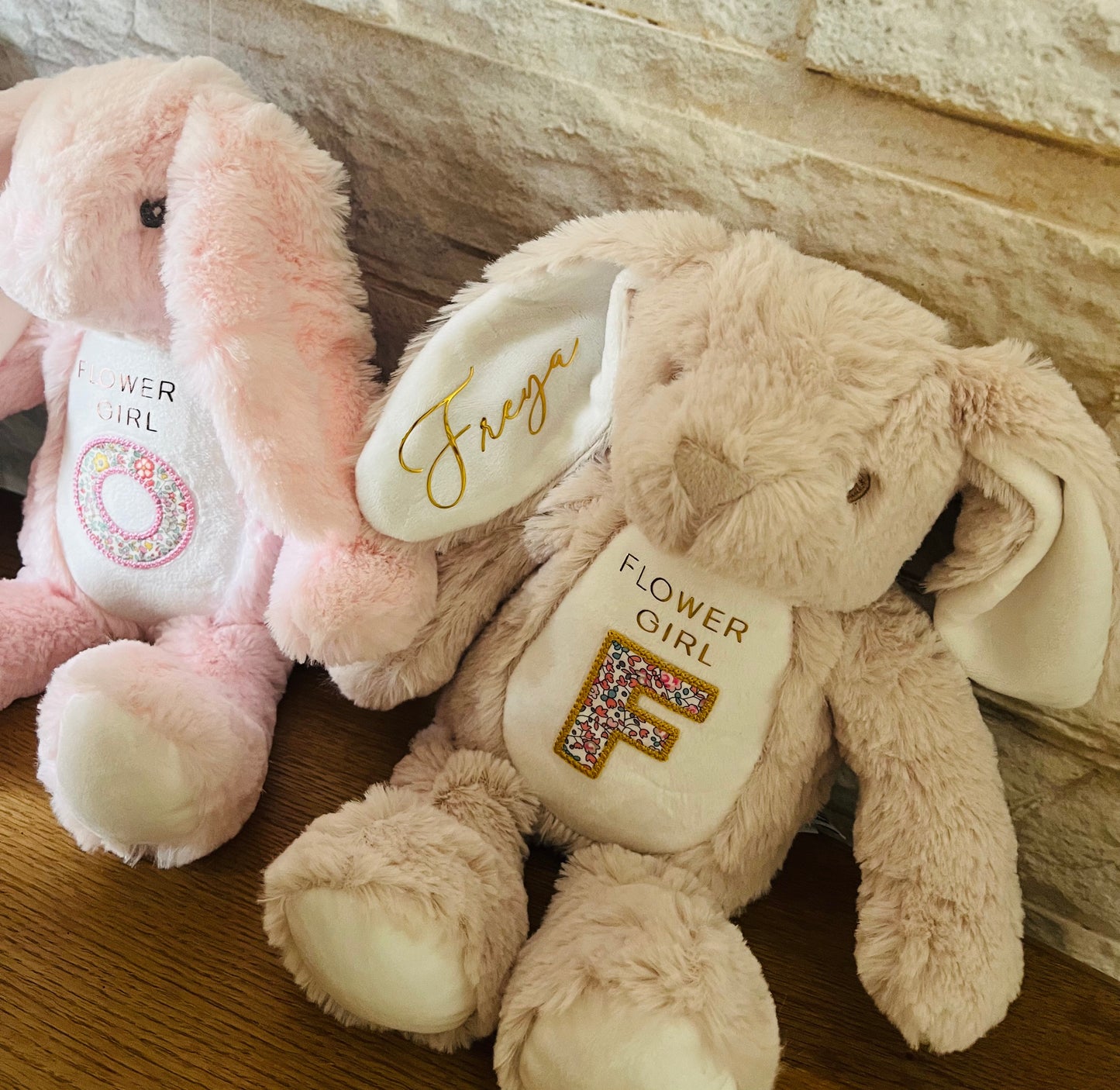Flower Girl Bunny - with Embroidered Patch