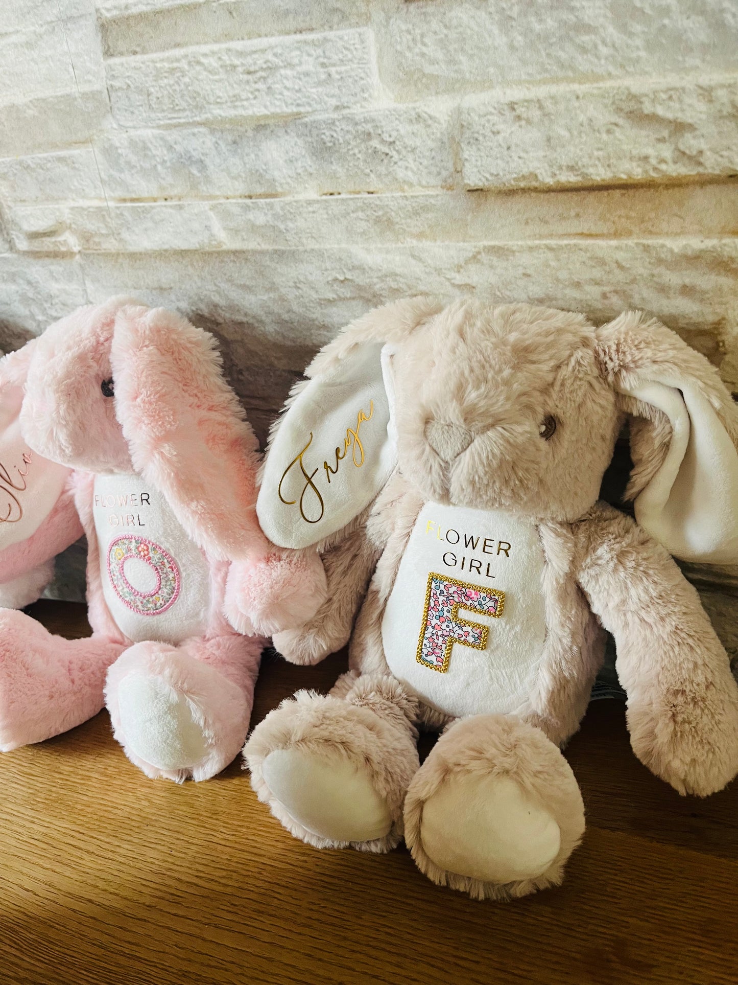 Flower Girl Bunny - with Embroidered Patch