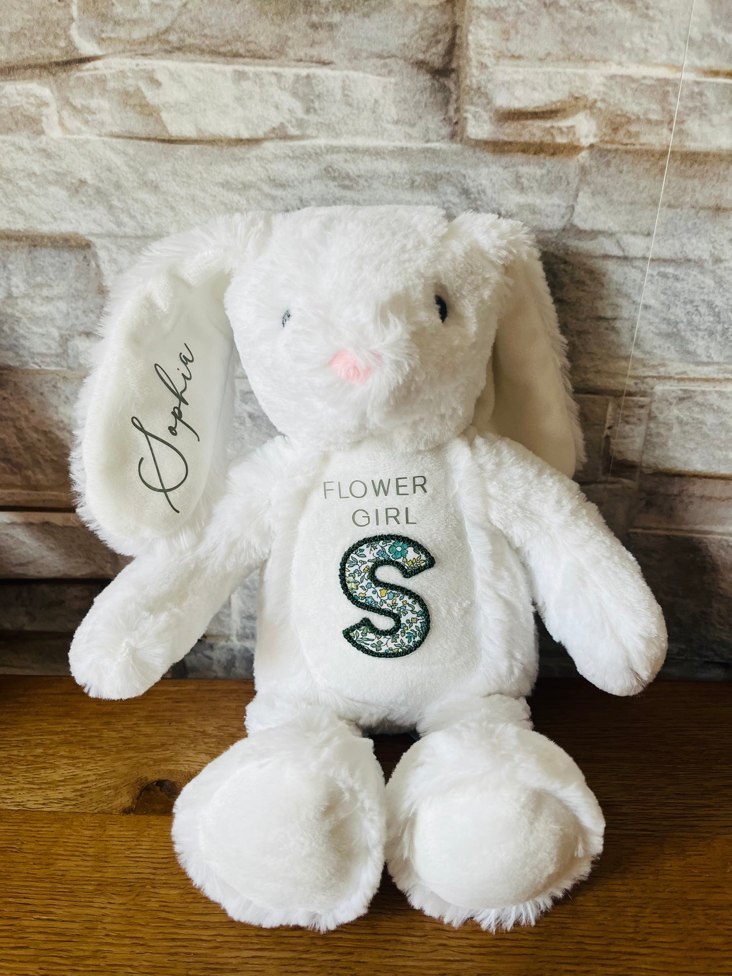 Flower Girl Bunny - with Embroidered Patch