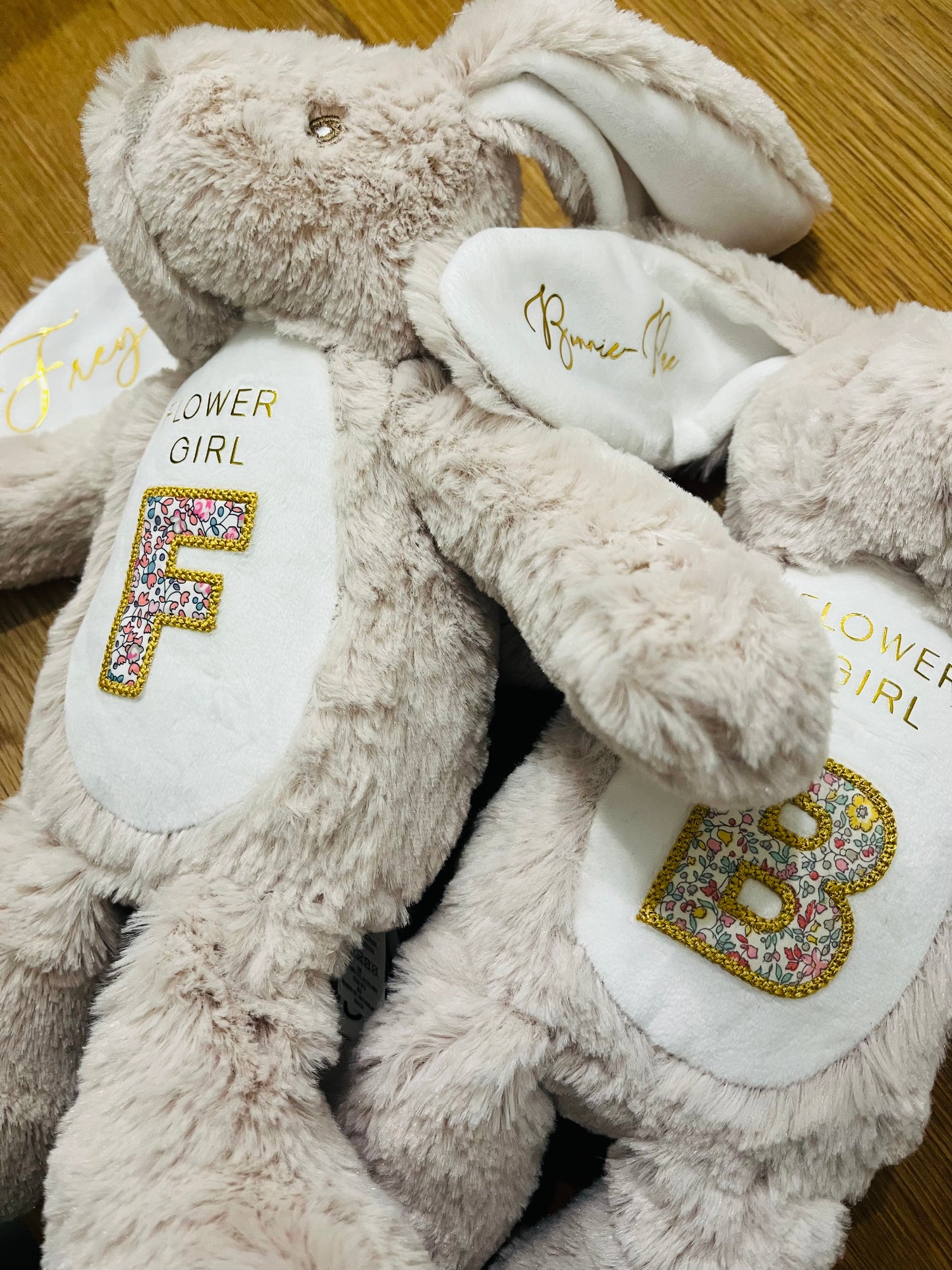 Flower Girl Bunny - with Embroidered Patch