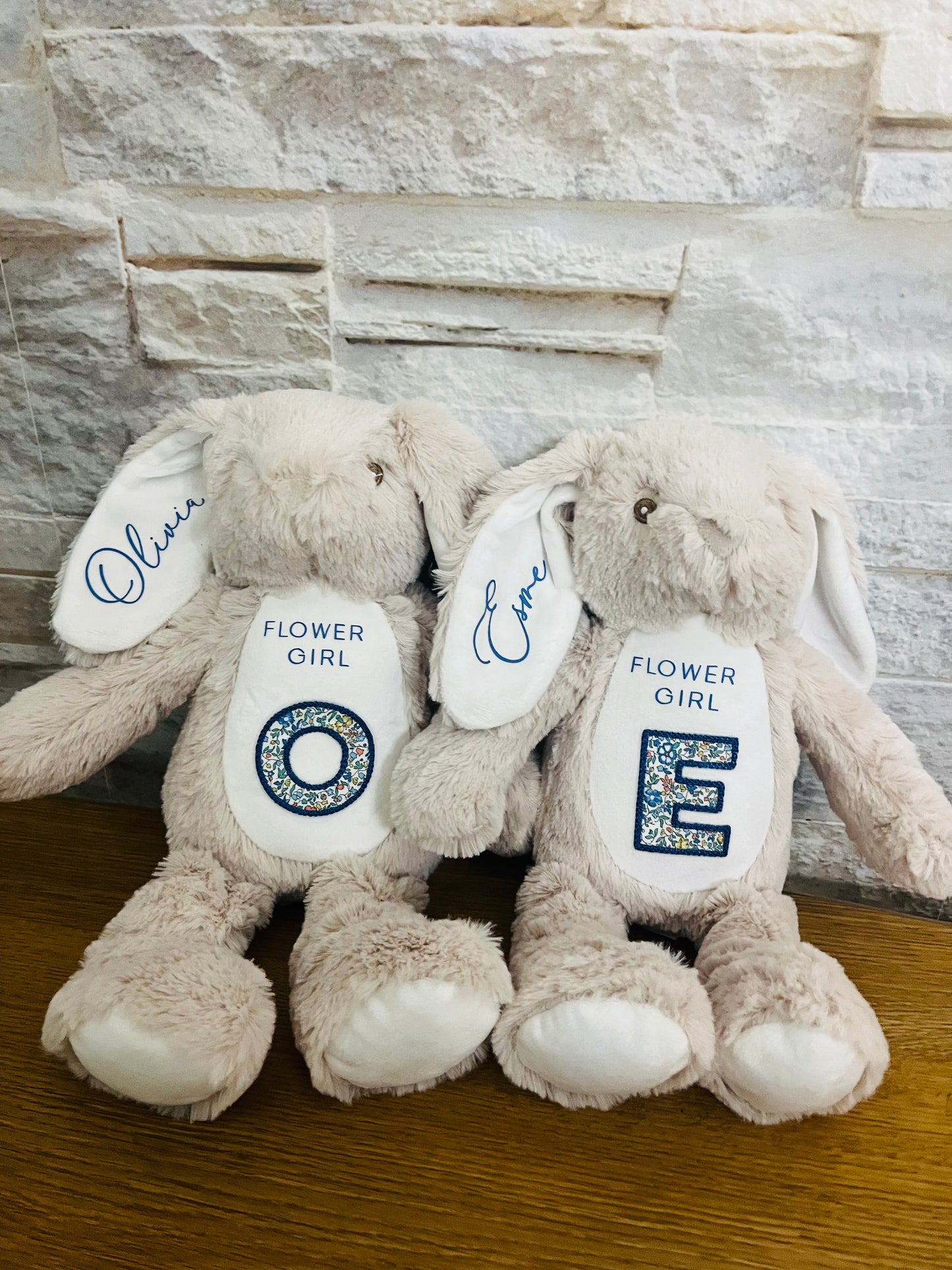 Flower Girl Bunny - with Embroidered Patch