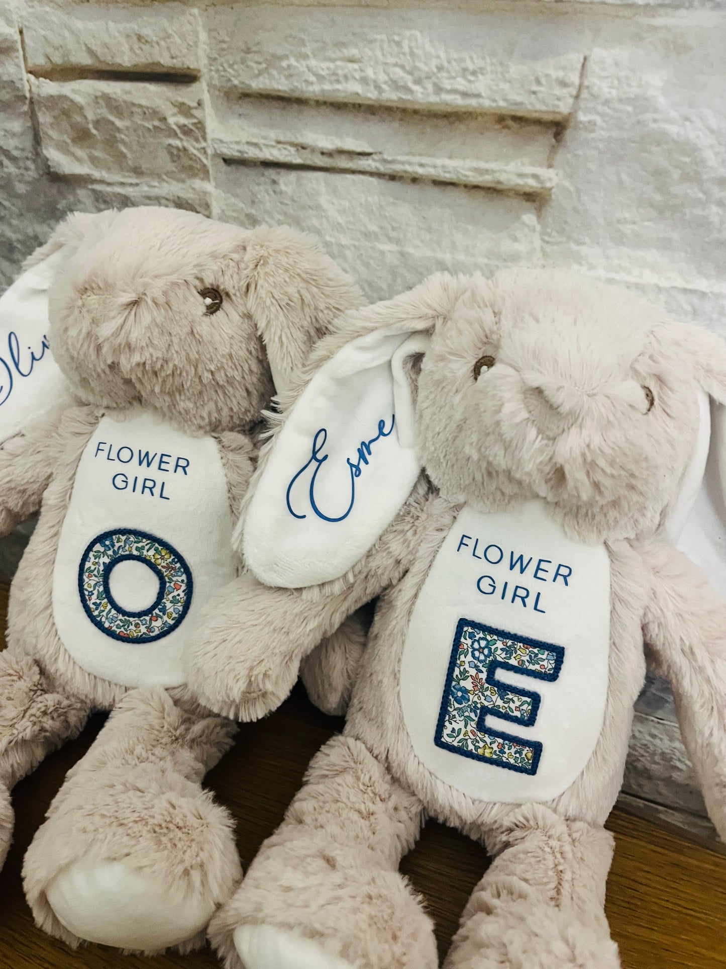 Flower Girl Bunny - with Embroidered Patch
