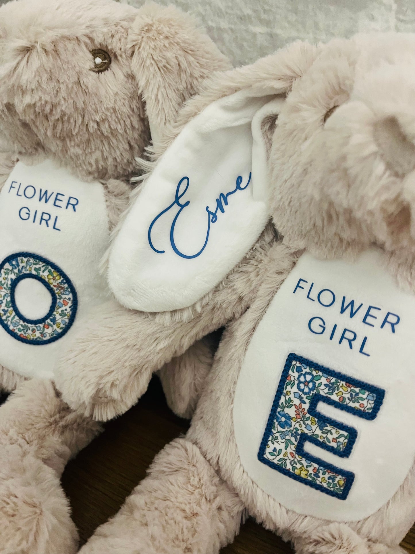 Flower Girl Bunny - with Embroidered Patch