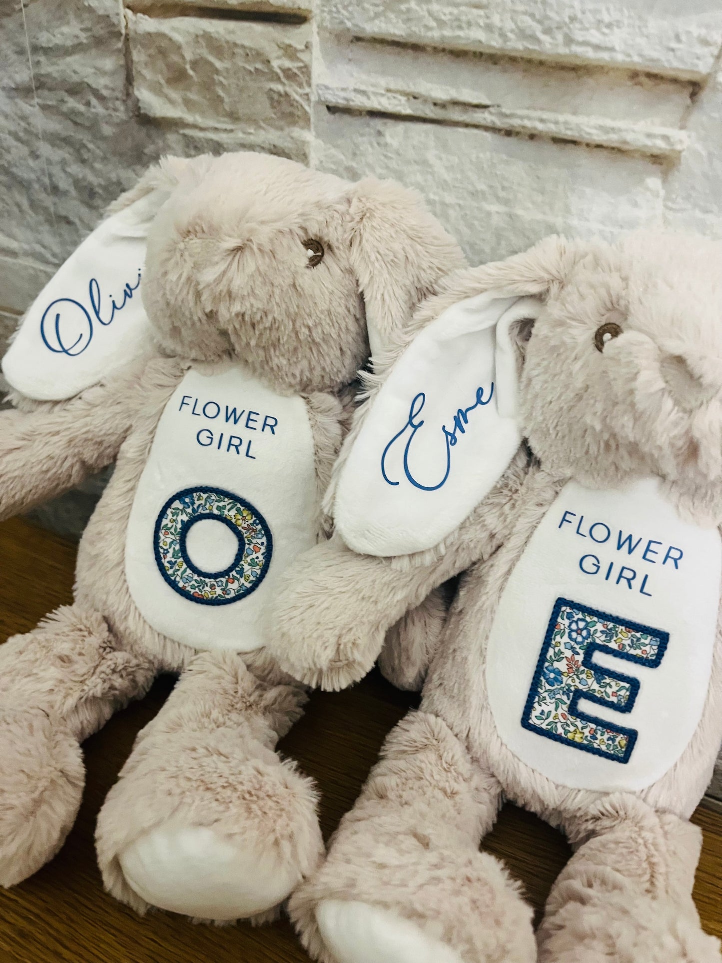 Flower Girl Bunny - with Embroidered Patch