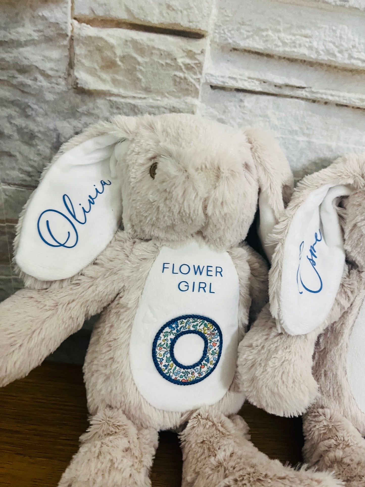 Flower Girl Bunny - with Embroidered Patch