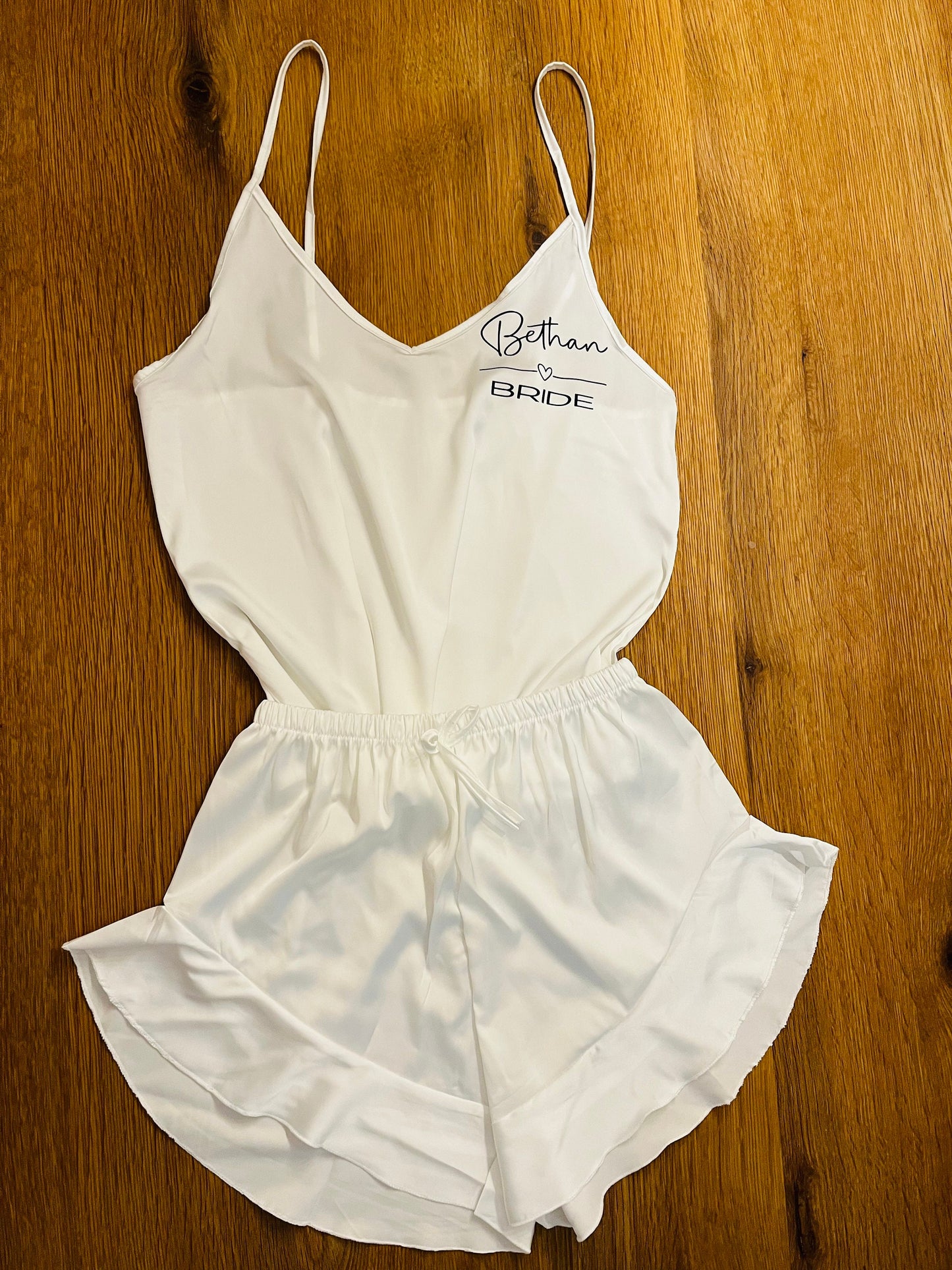 Satin Ruffle Cami Bridesmaid Pjs