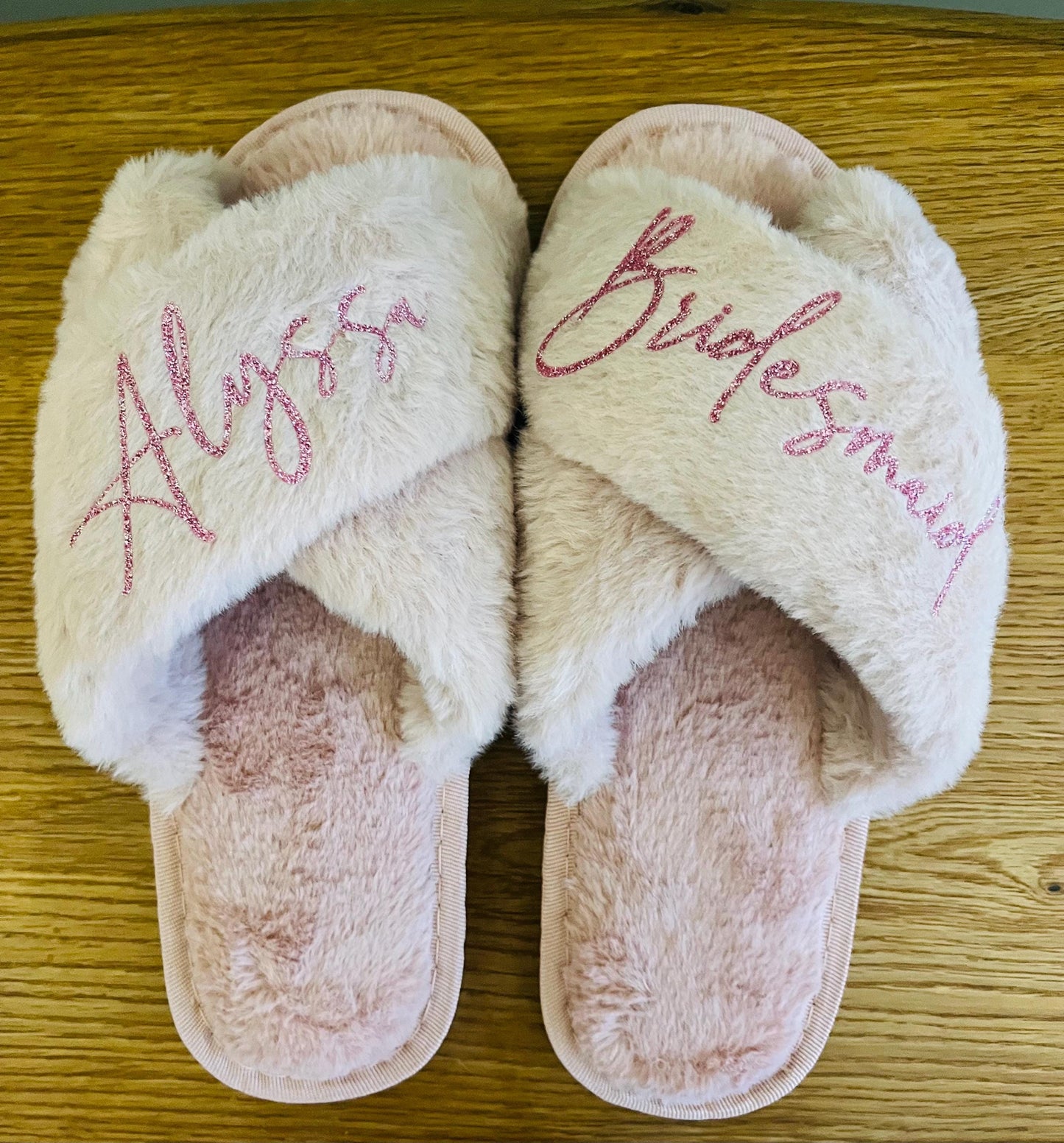 Luxury Bridesmaid Cross Over Slippers