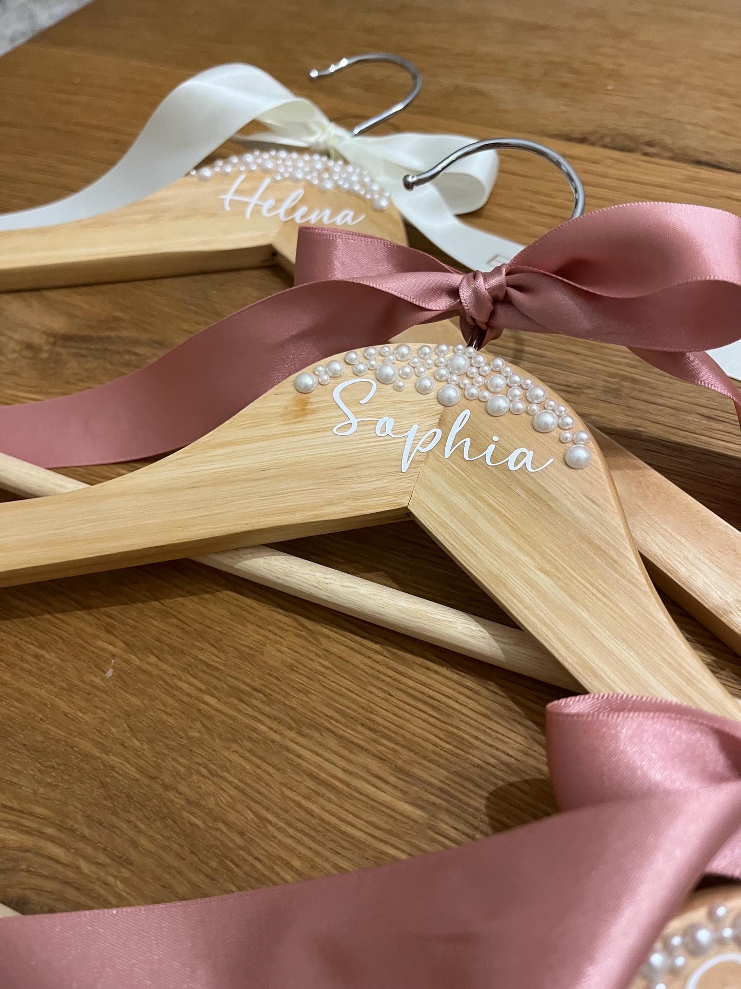 Personalised Pearl embellished Bride / Bridesmaid Hanger
