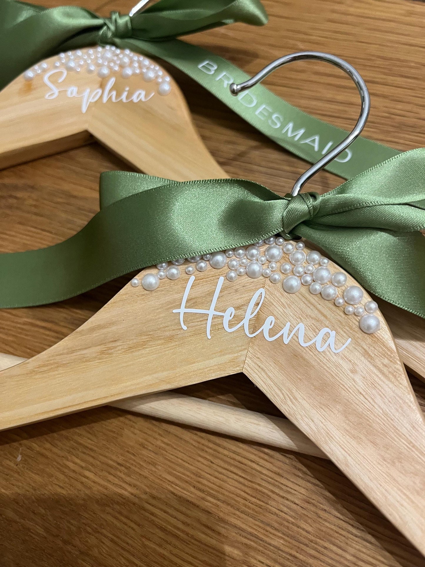 Personalised Pearl embellished Bride / Bridesmaid Hanger